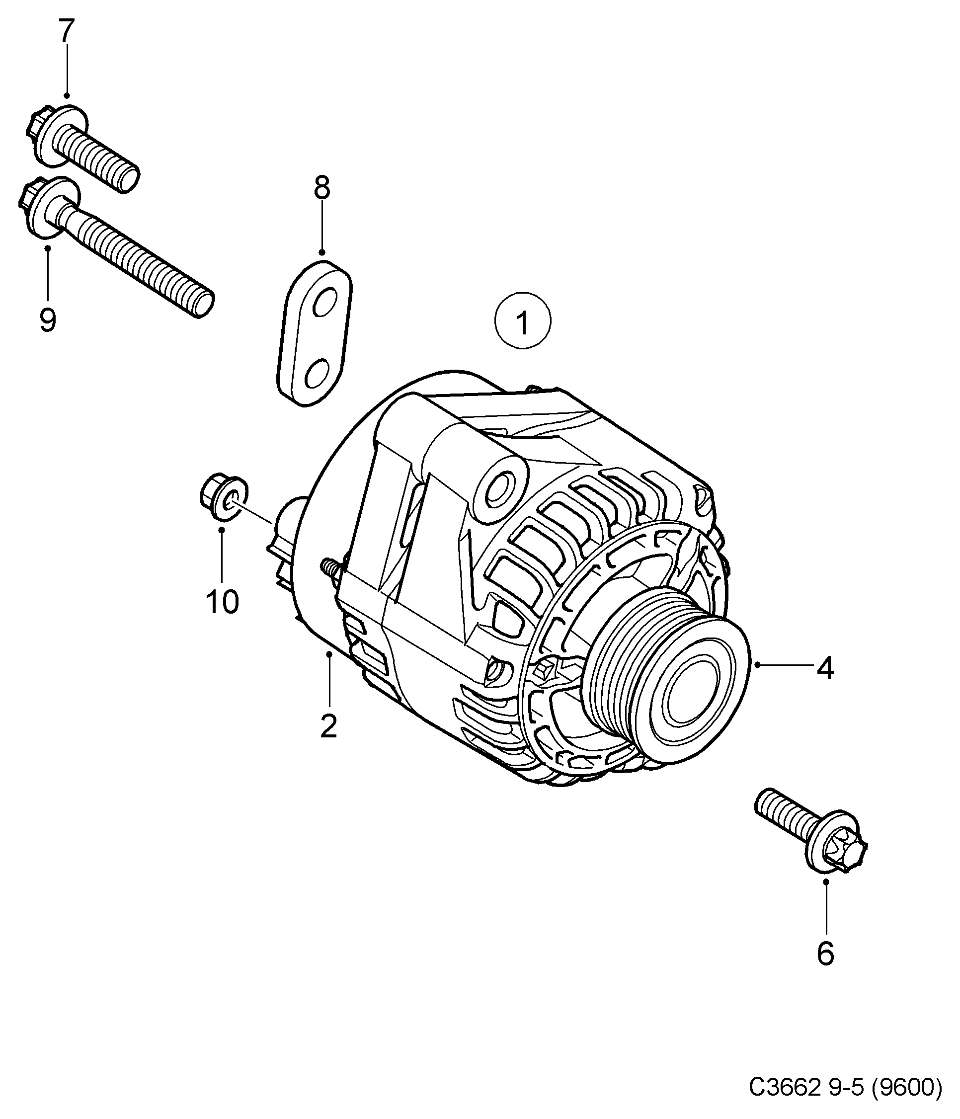 SAAB 12 75 9595 - Generator / Alternator aaoparts.ro