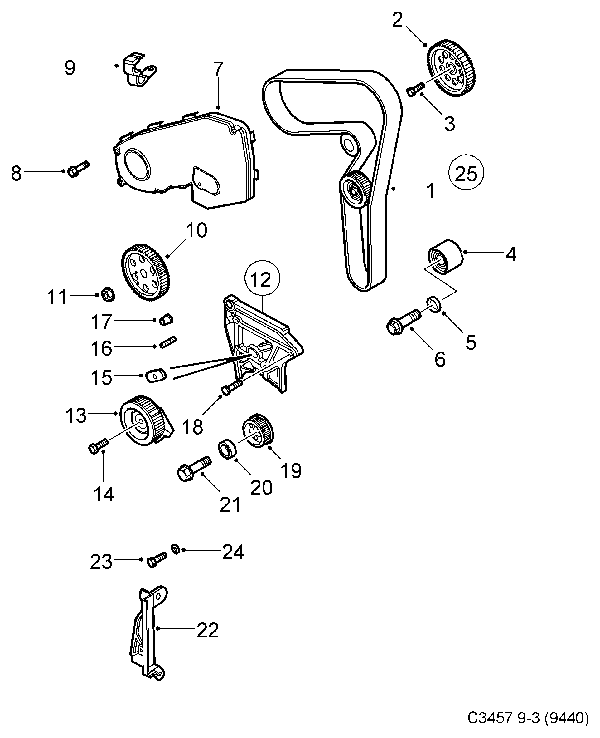 Opel 93191277 - Set curea de distributie aaoparts.ro