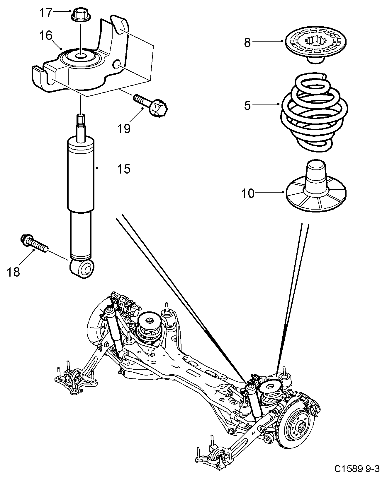 SAAB 12786588 - Amortizor aaoparts.ro