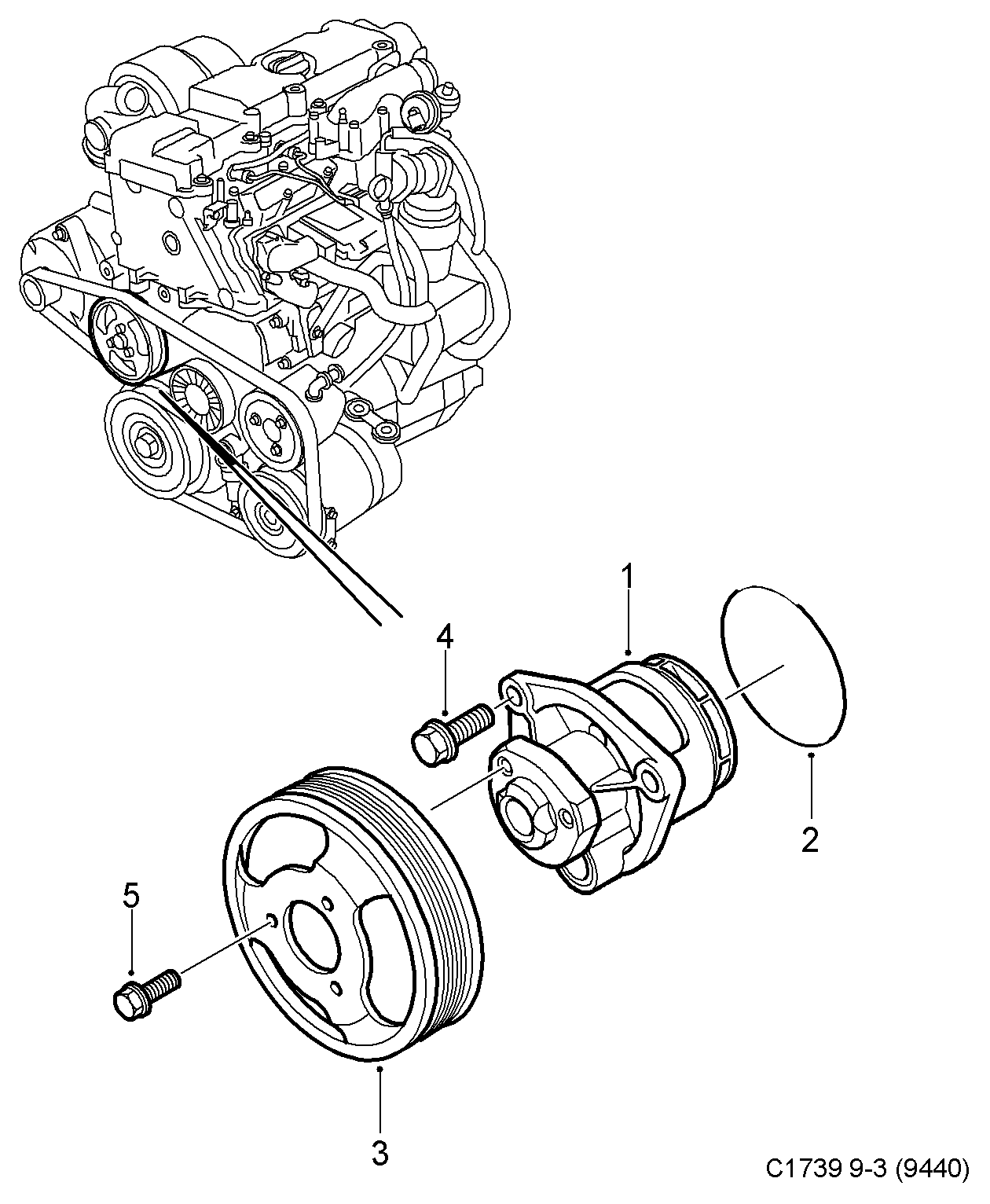 SAAB 93182043 - Pompa apa aaoparts.ro