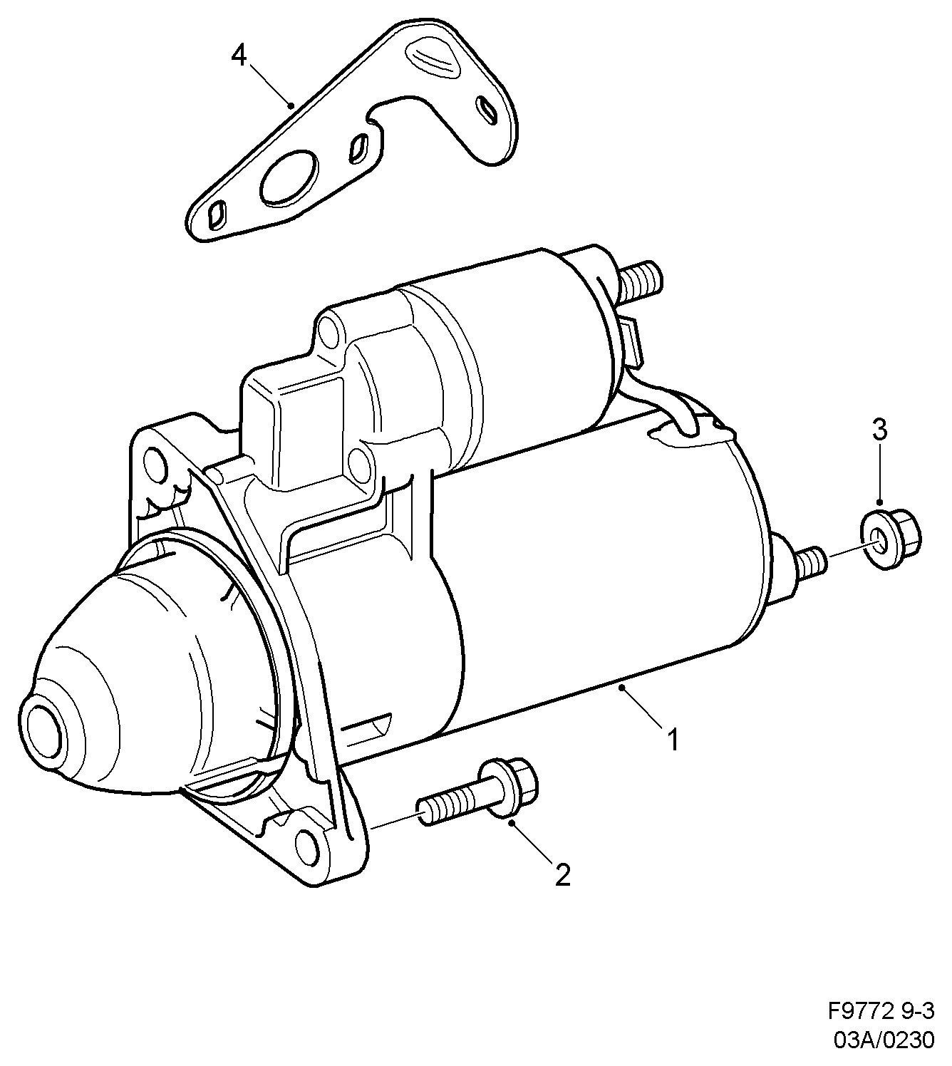 SAAB 95 44 537 - Starter aaoparts.ro