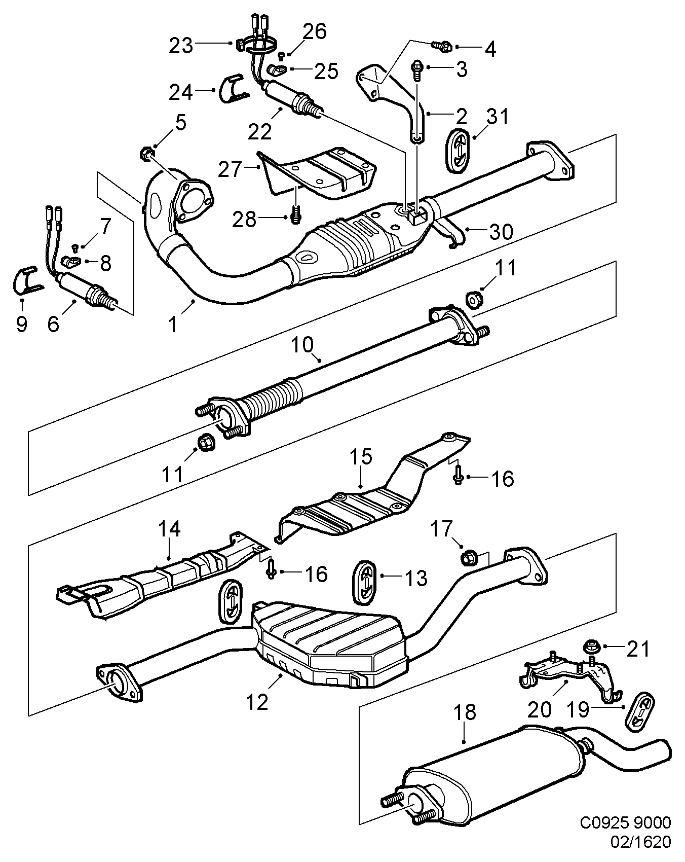 SAAB 9147224 - Sonda Lambda aaoparts.ro