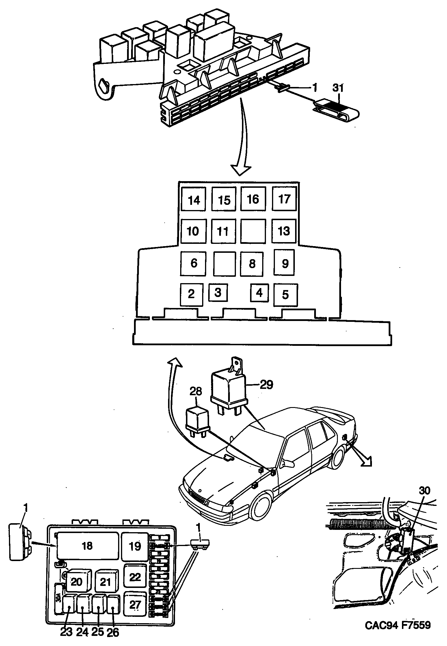 SAAB 8522310 - Releu, curent alimentare aaoparts.ro