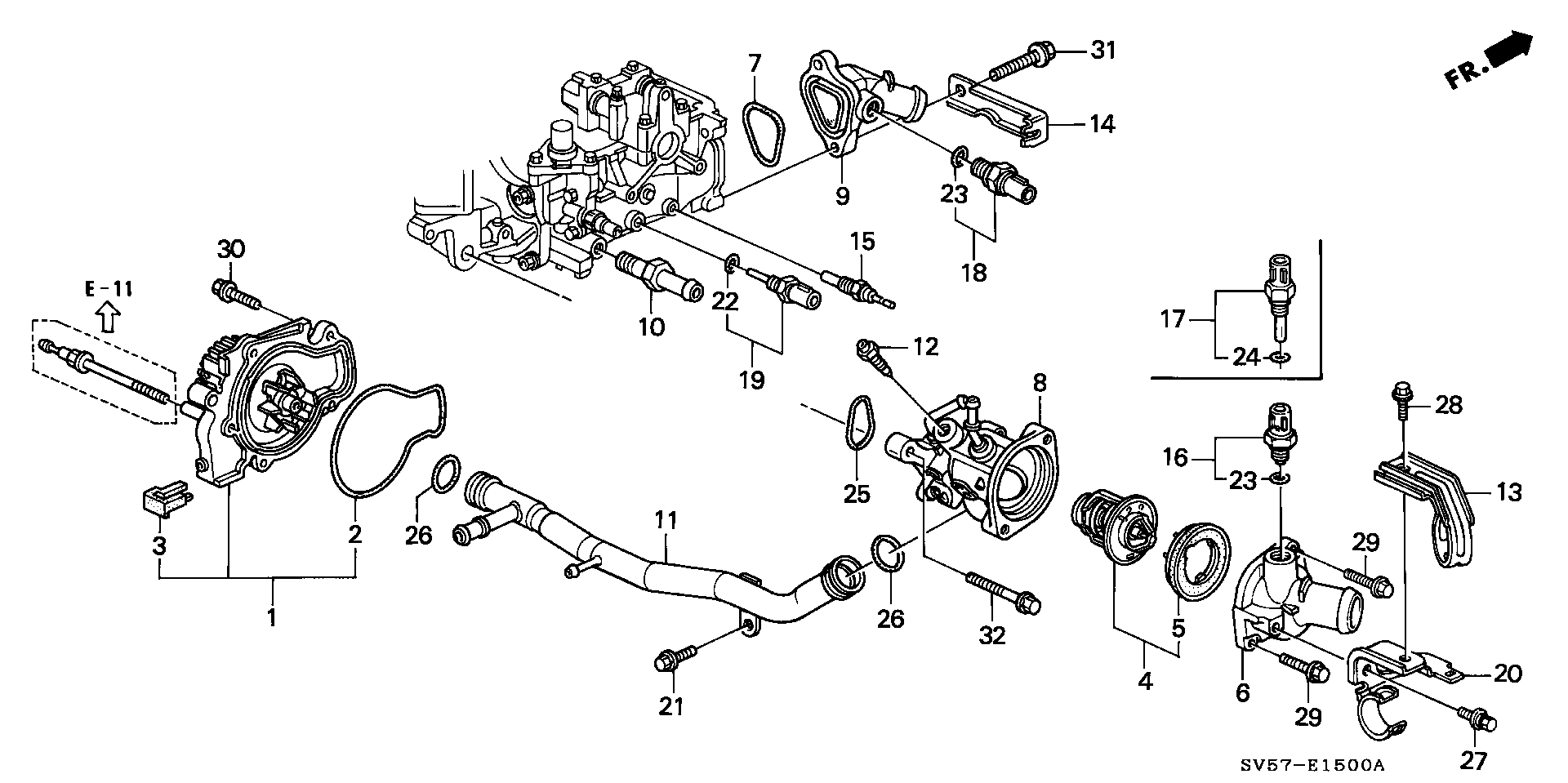 Honda 19 200 P0B A01 - Pompa apa aaoparts.ro