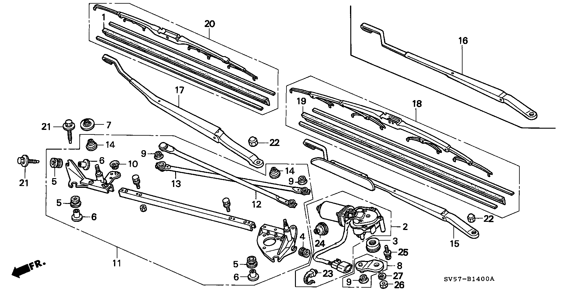 Honda 76620-SM4-G01 - Lamela stergator aaoparts.ro