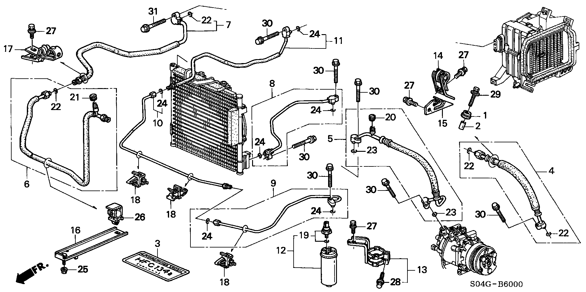 Honda 80 351 S04 901 - Uscator,aer conditionat aaoparts.ro