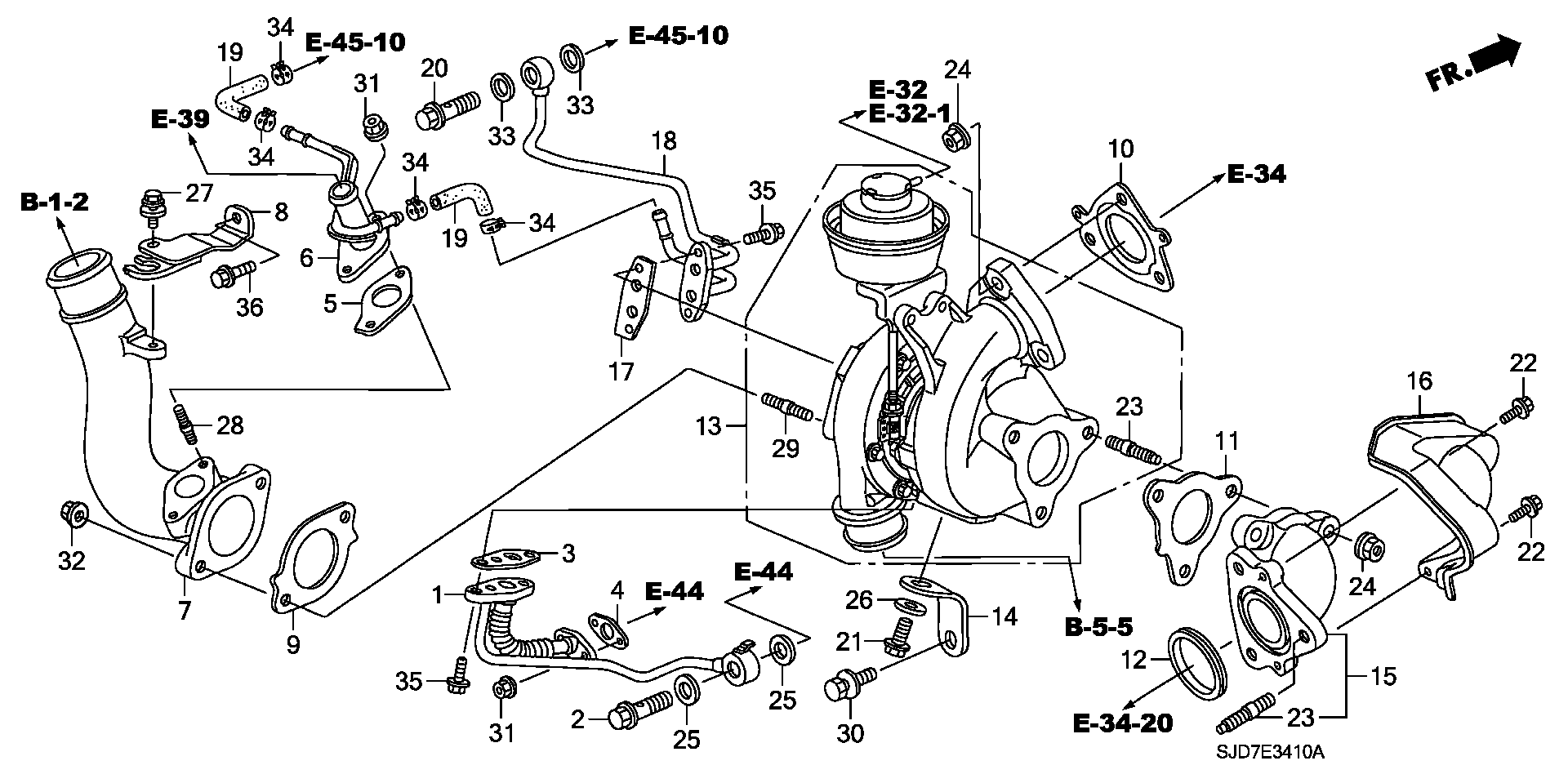 Honda 17229RMAE01 - Garnitura etans., compresor aaoparts.ro