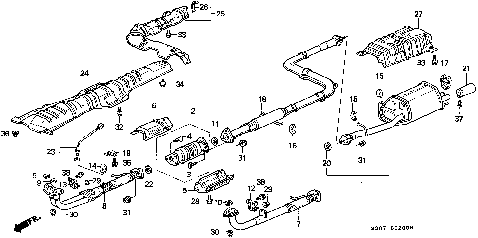 Honda 18215SE0000 - Cuzinet, stabilizator aaoparts.ro