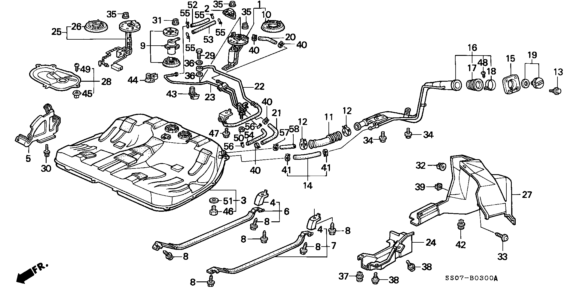 Honda 17040-SS0-A30 - Pompa combustibil aaoparts.ro