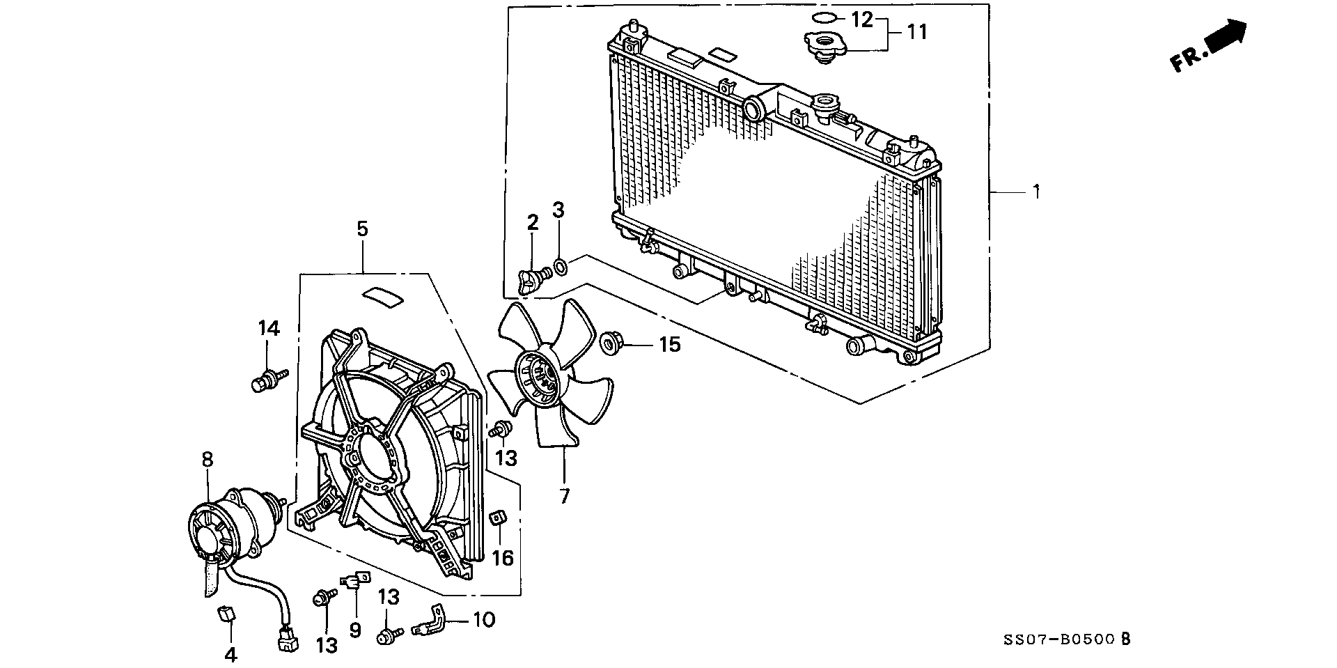 Honda 19045PT0003 - Buson,radiator aaoparts.ro