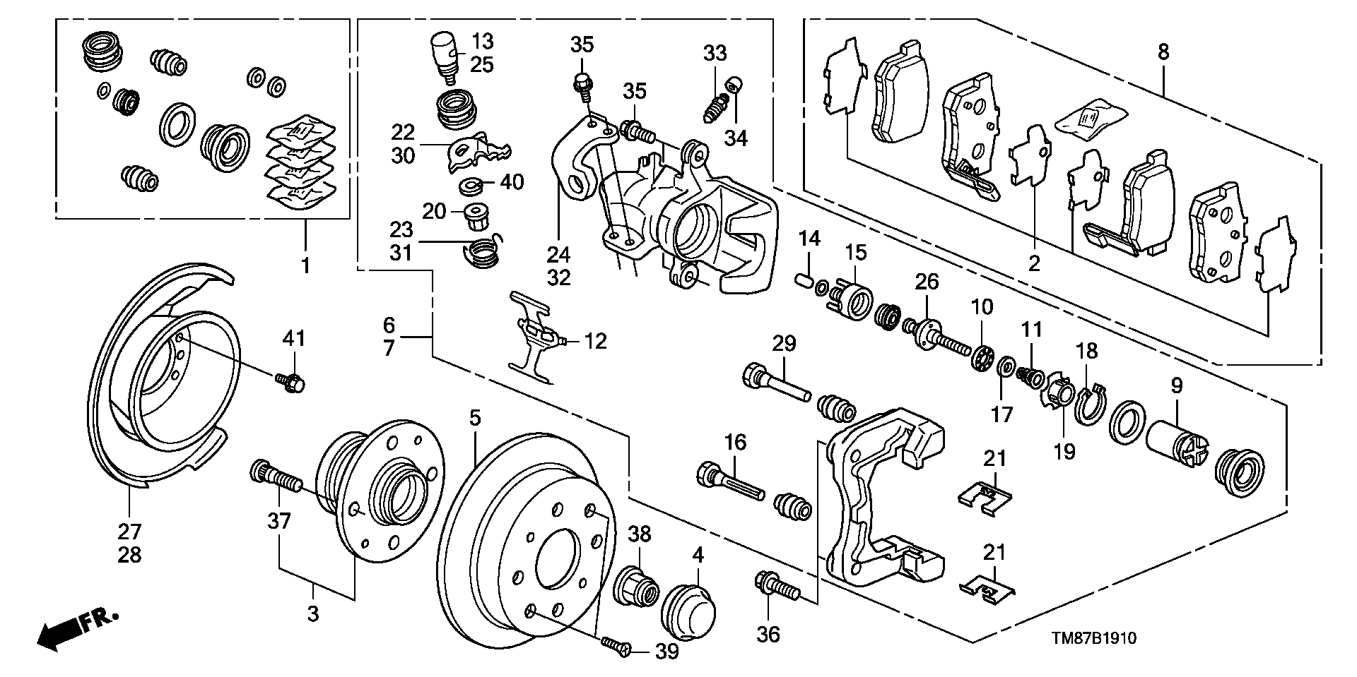 Honda 43022-TM8-G01 - Set placute frana,frana disc aaoparts.ro