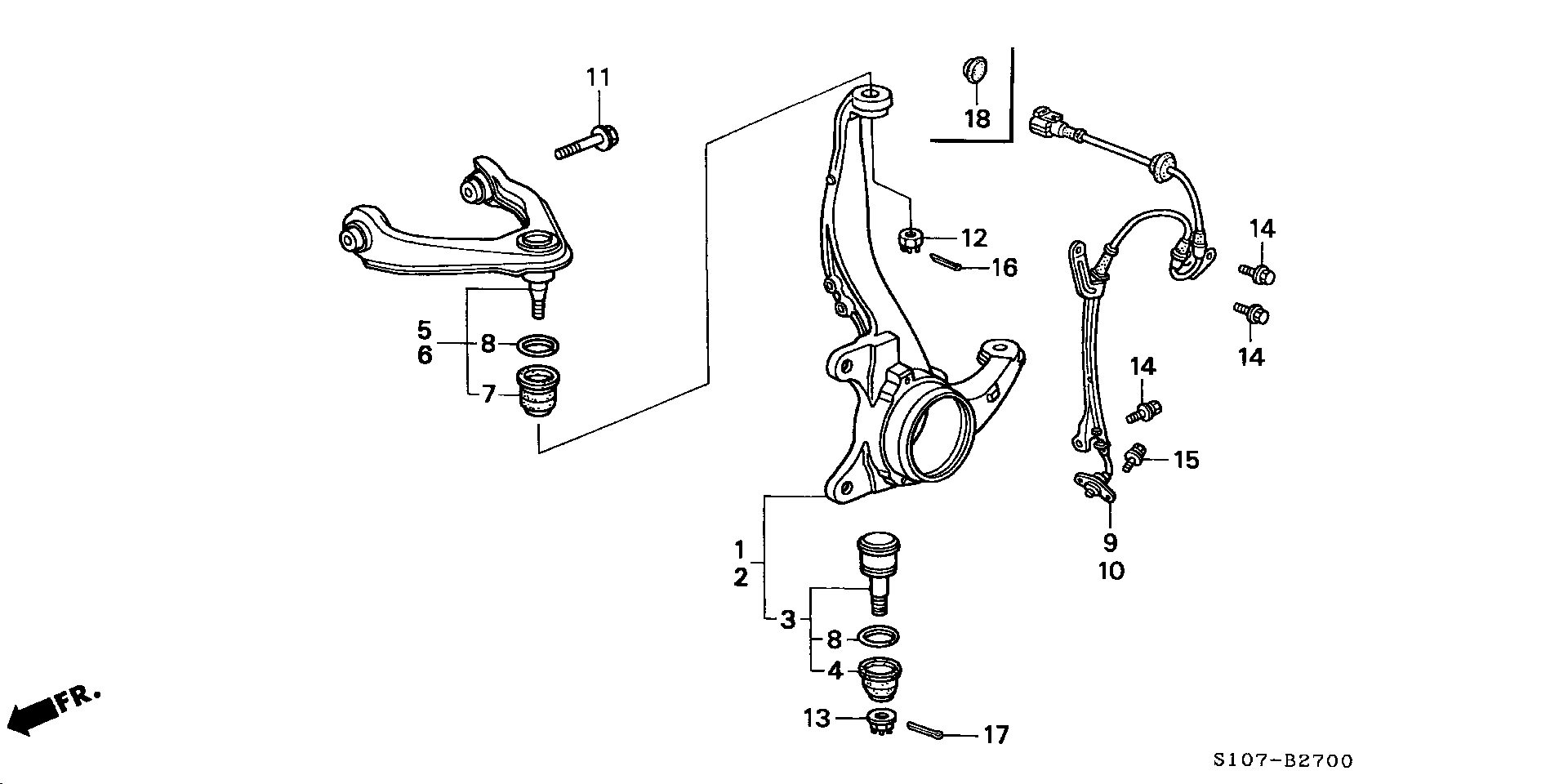 Honda 51450-S10-020 - Brat, suspensie roata aaoparts.ro