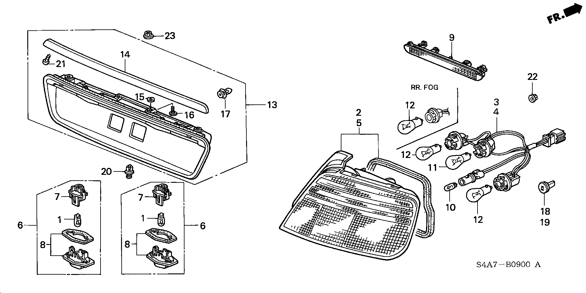Honda 33301-SA0-741 - Bec, lumini bord aaoparts.ro