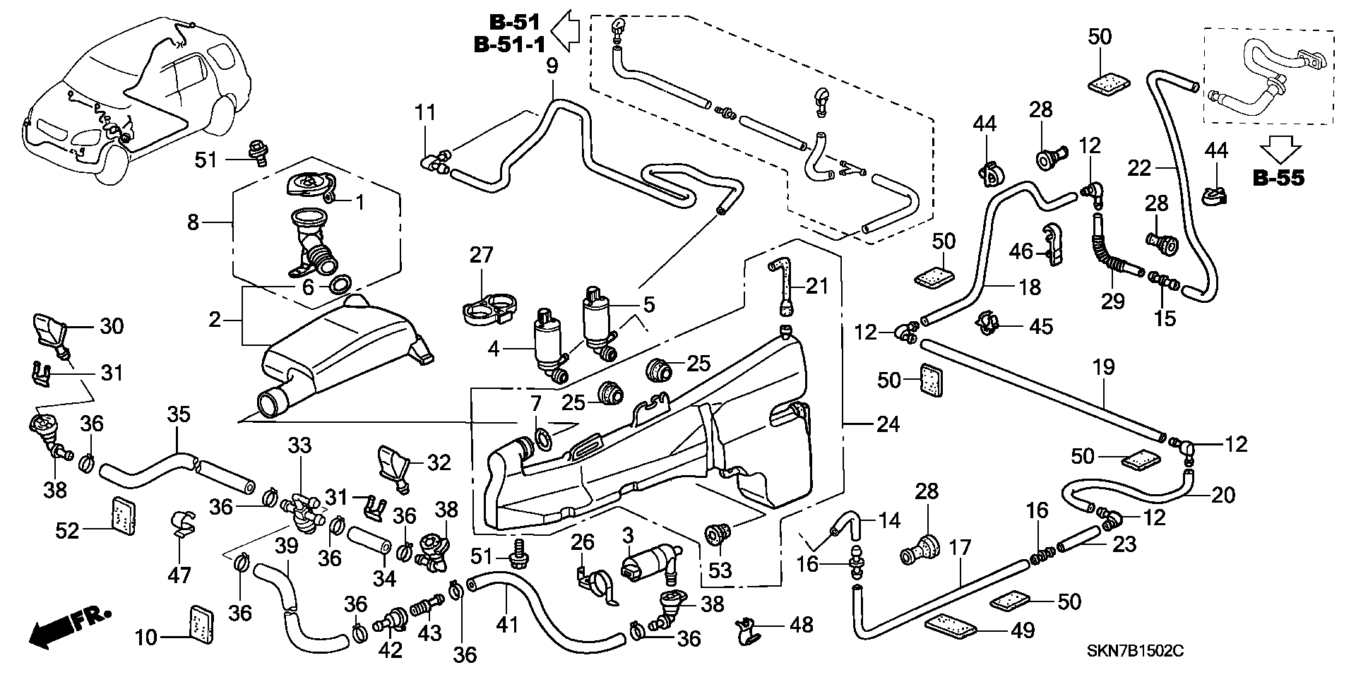 Honda 76806-S6D-E11 - Pompa de apa,spalare parbriz aaoparts.ro