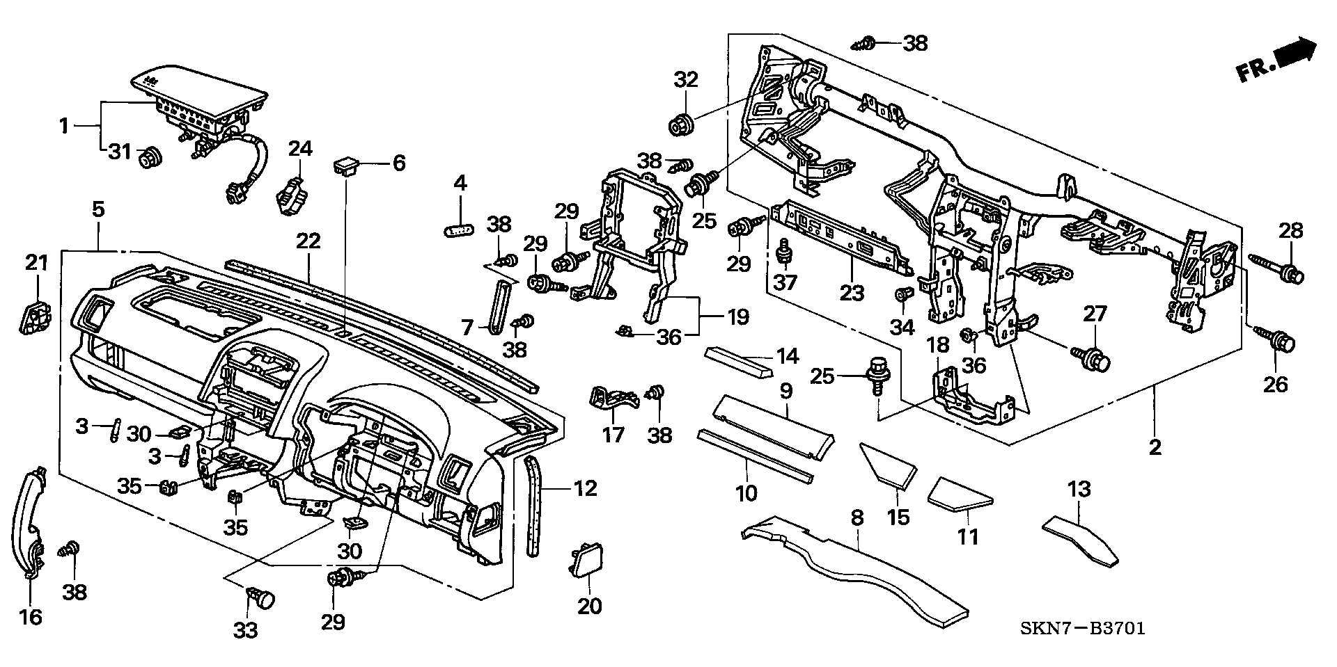 Honda 90672-671-811 - Clip aaoparts.ro