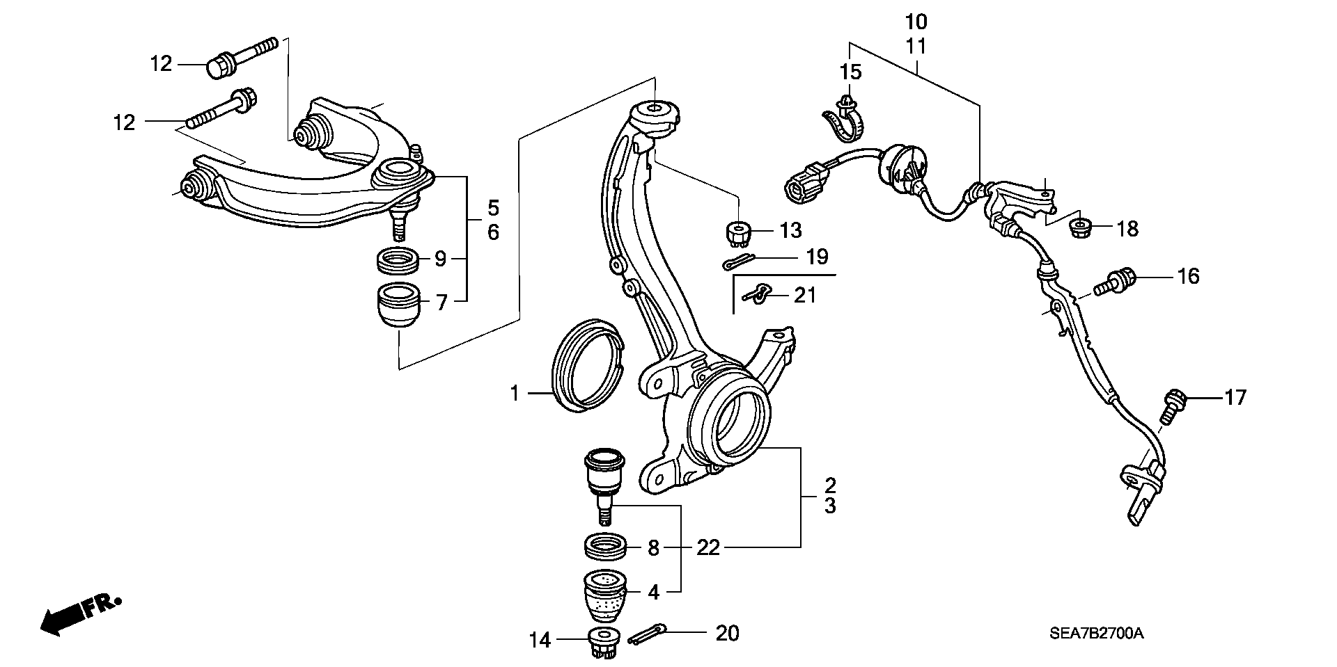 Honda 51460-SEA-003 - Brat, suspensie roata aaoparts.ro