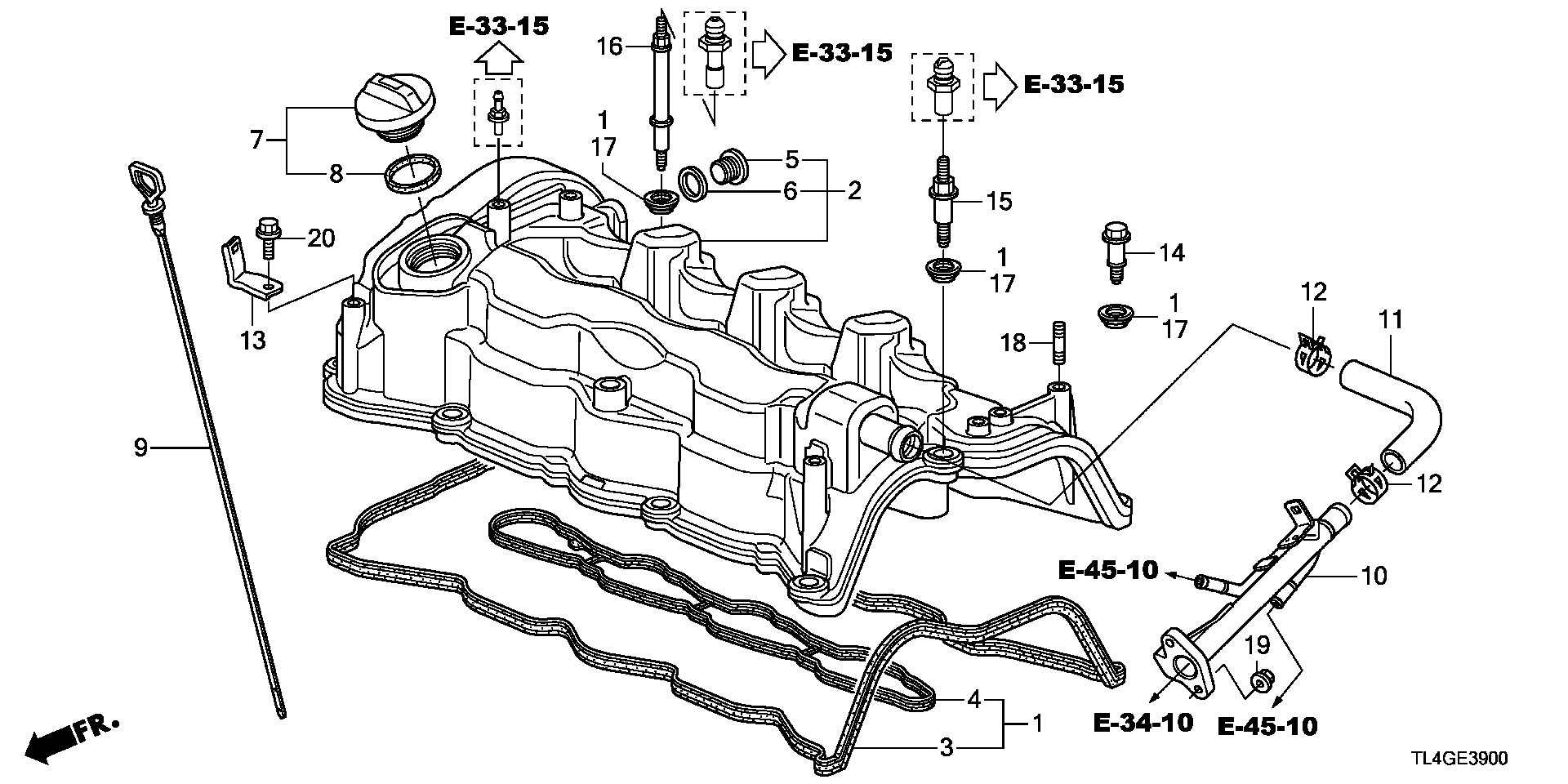 Honda 12030-RL0-G00 - Set garnituri, Capac supape aaoparts.ro