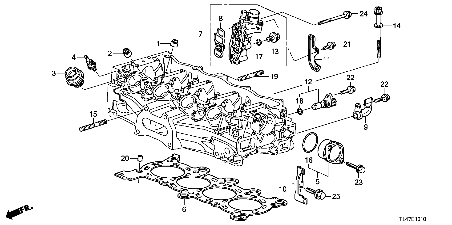 Honda 12251-R60-U01 - Garnitura, chiulasa aaoparts.ro