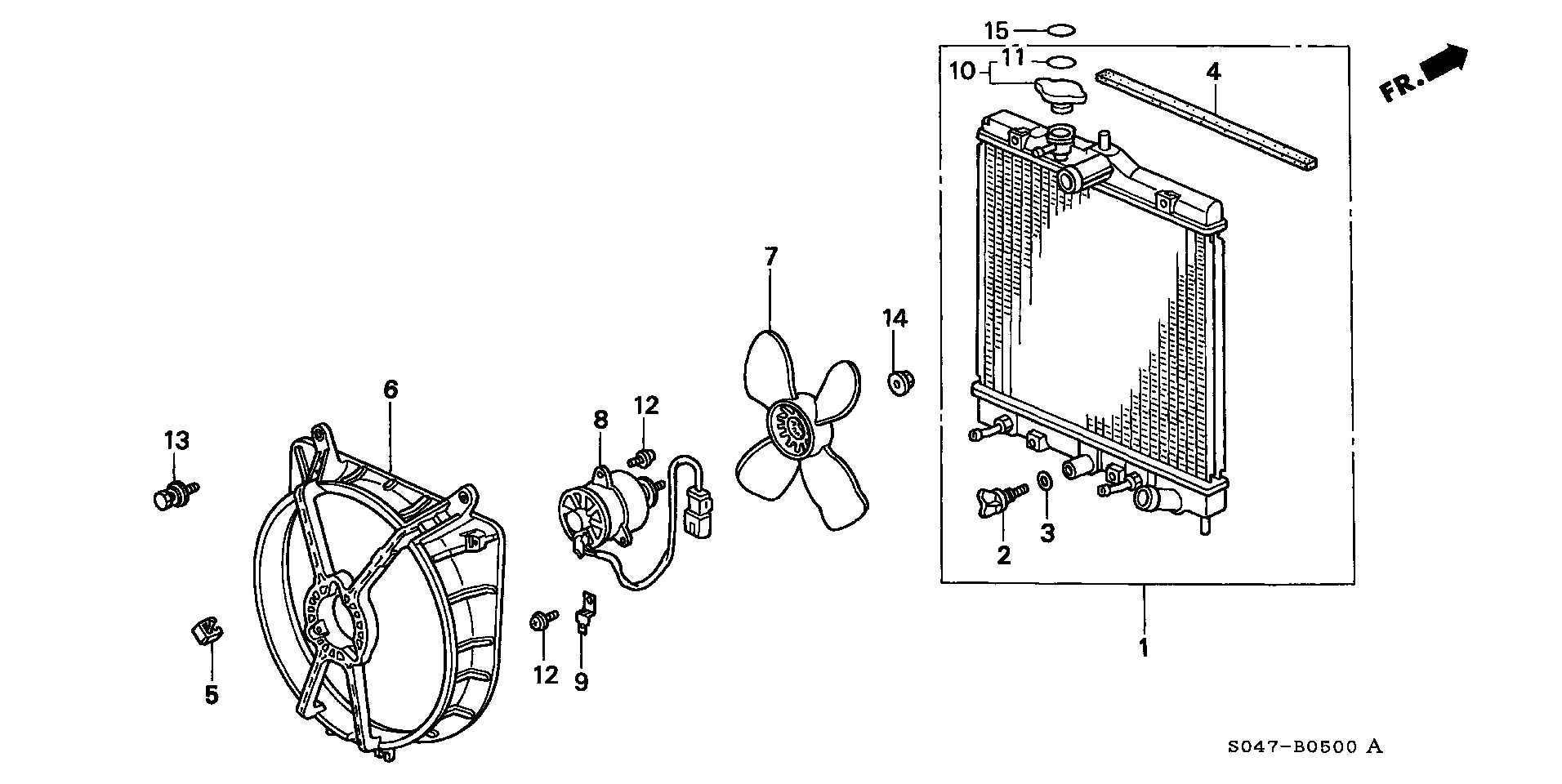 Honda 19045-P08-013 - Buson,radiator aaoparts.ro