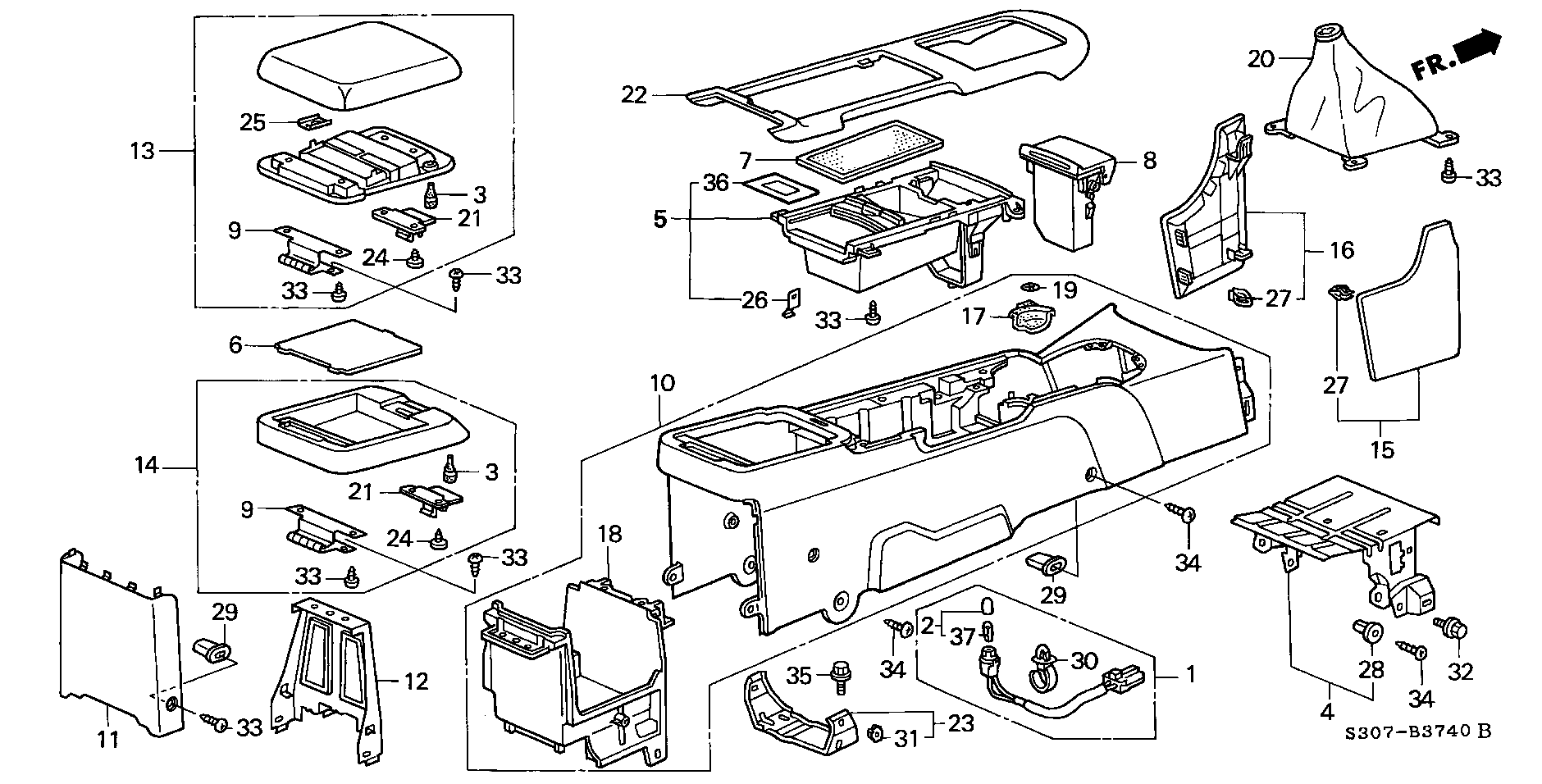 Honda 90672-671-811 - Clip aaoparts.ro