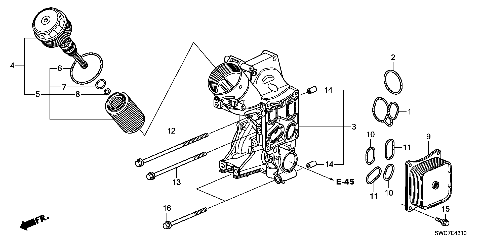 Honda 15430-RSR-E01 - Filtru ulei aaoparts.ro