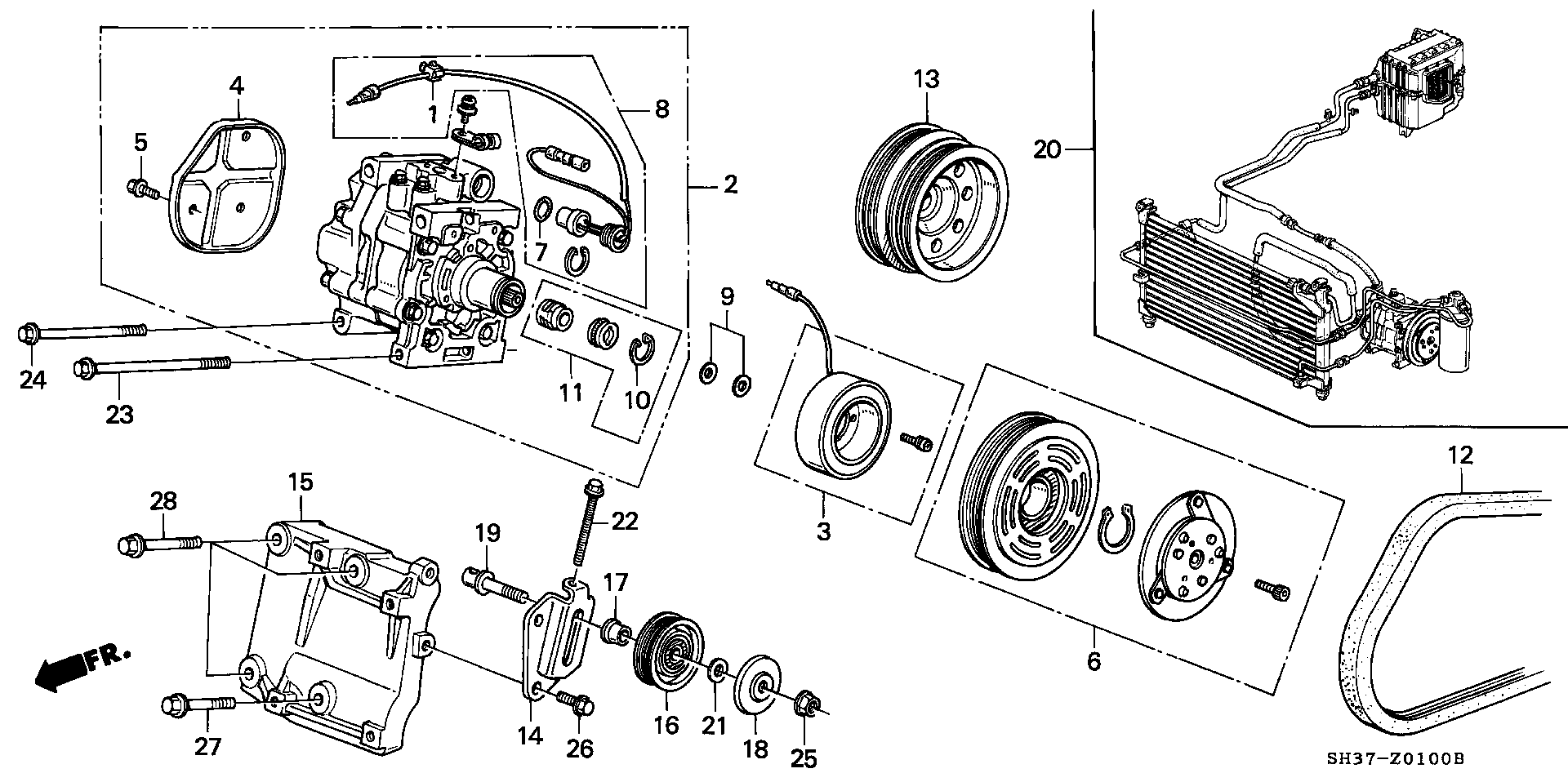 Honda 38920-PM3-003 - Curea transmisie cu caneluri aaoparts.ro