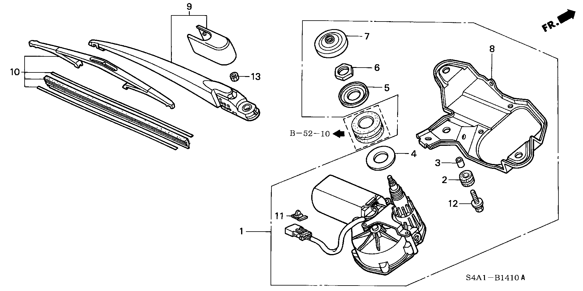Honda 76730-S1C-E01 - Lamela stergator aaoparts.ro
