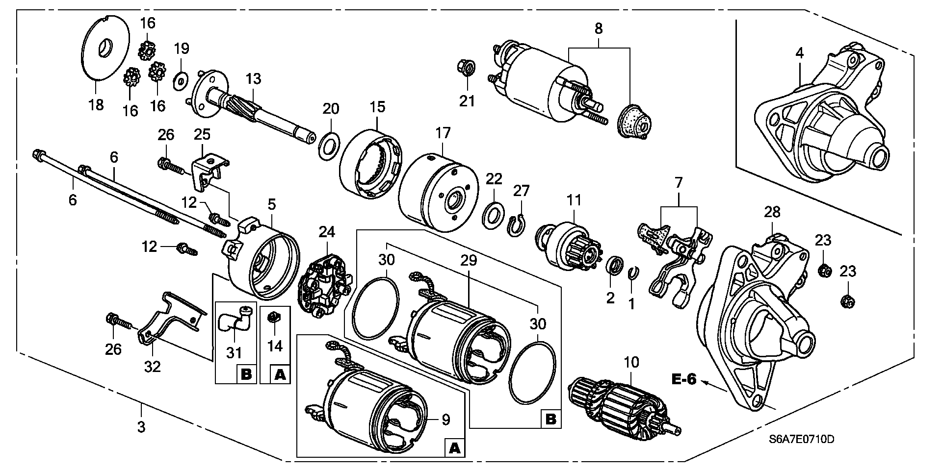 Honda 31200-PLR-A52 - Starter aaoparts.ro