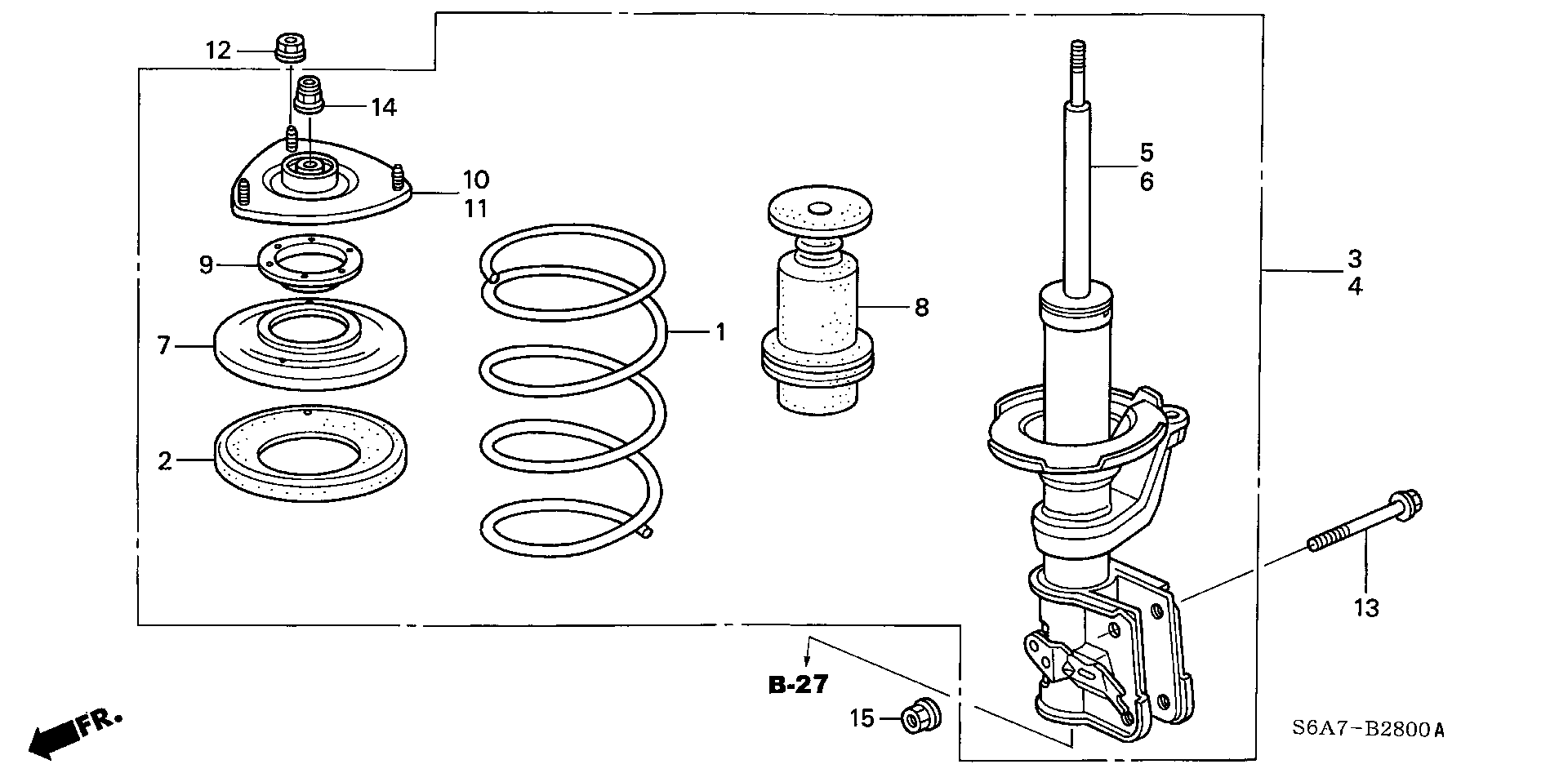 Honda 51925-S6A-014 - Rulment sarcina suport arc aaoparts.ro