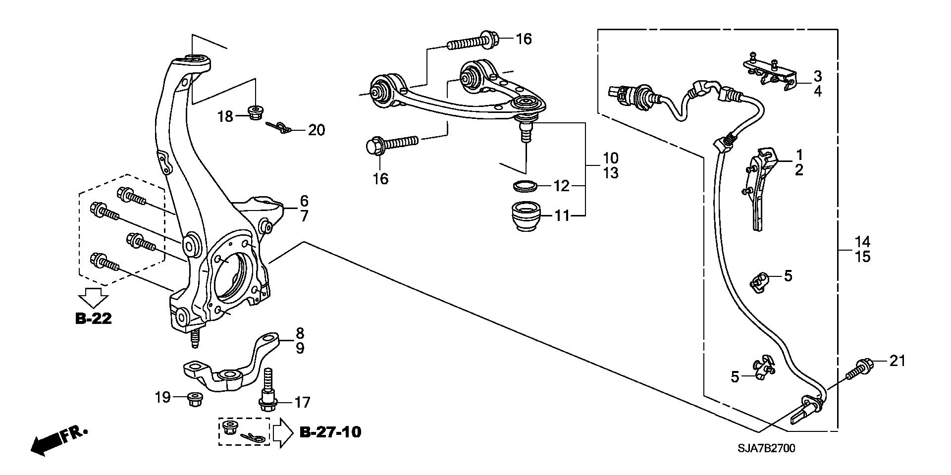 Honda 51450SJA013 - Suport,trapez aaoparts.ro