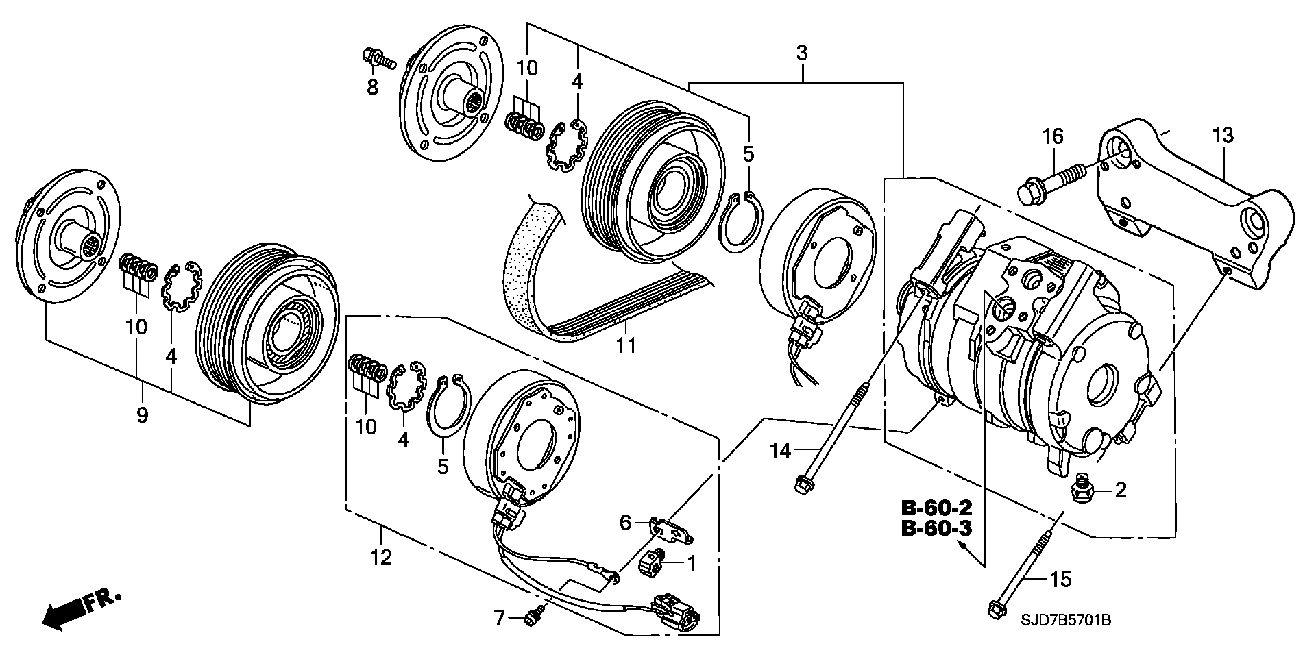 Honda 38810-RJJ-003 - Compresor, climatizare aaoparts.ro