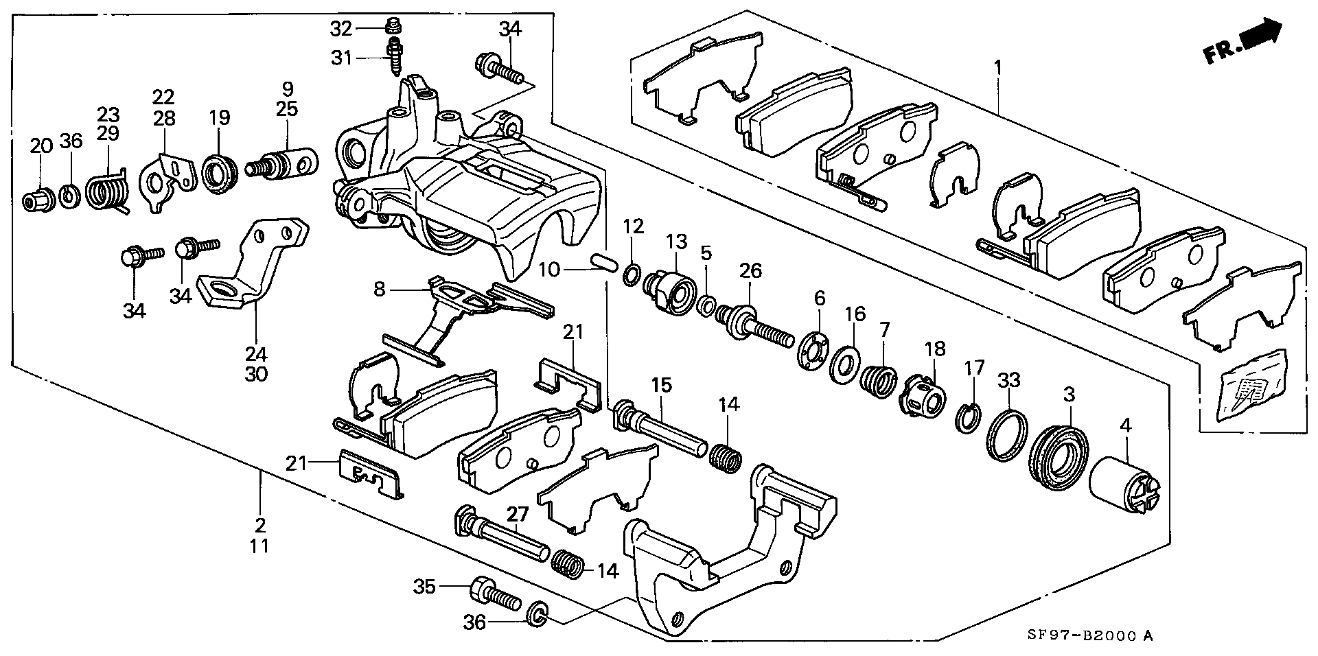 Honda 43022-SF1-S01 - Set placute frana,frana disc aaoparts.ro