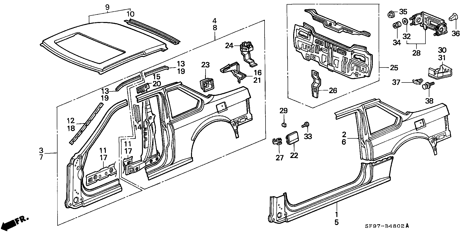 Honda 90663-SB0-003 - Clip aaoparts.ro