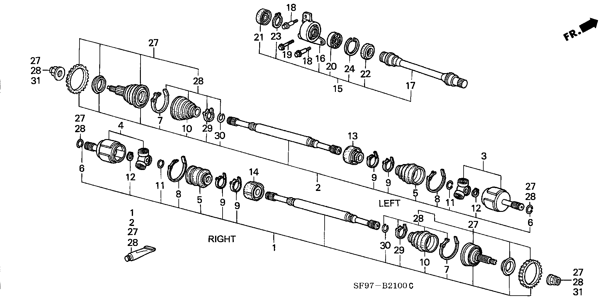 Honda 44328-SB0-300 - Colier aaoparts.ro