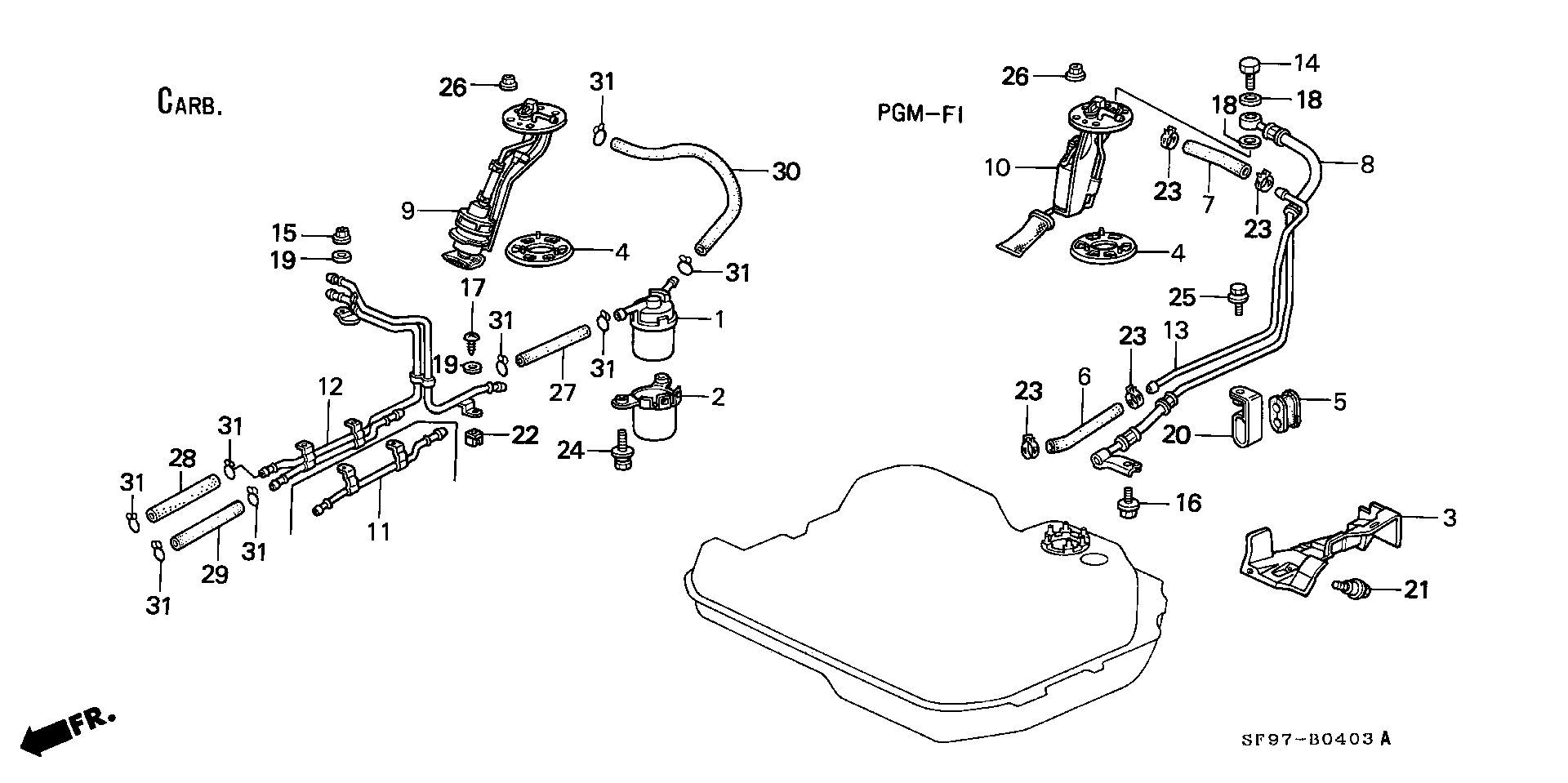 ACURA 17708-SF1-A31 - Pompa combustibil aaoparts.ro