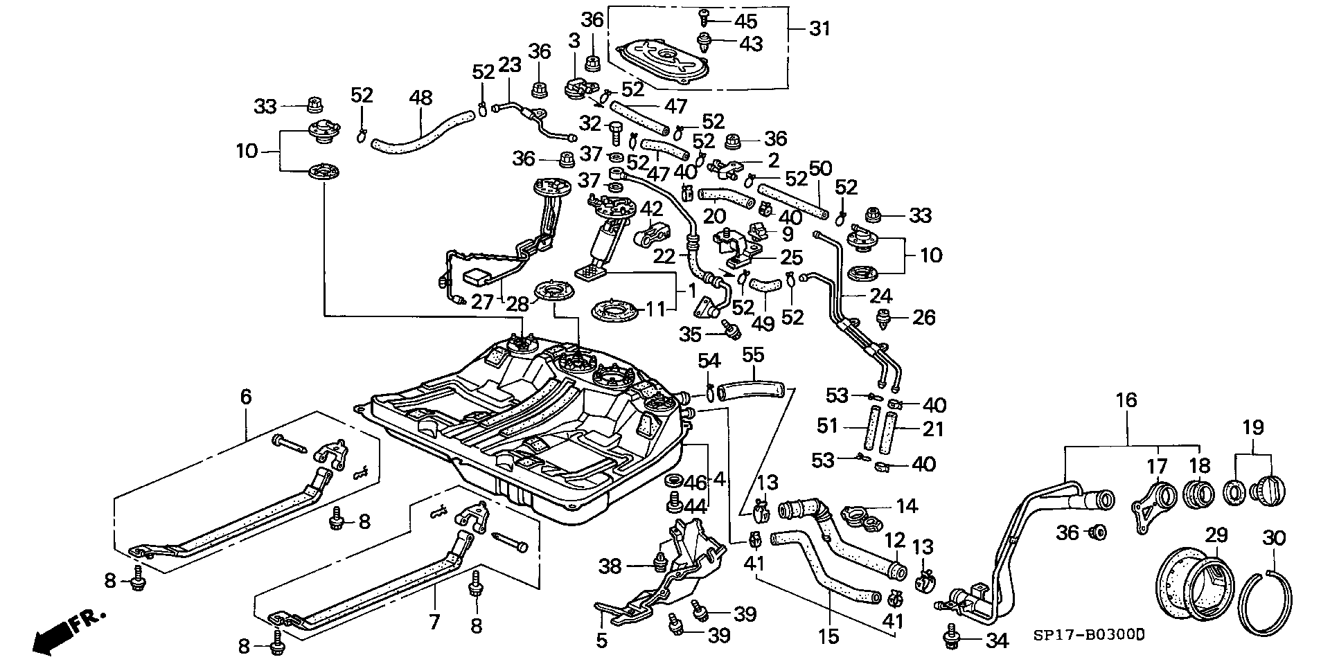 Honda 17040-SP0-A30 - Pompa combustibil aaoparts.ro