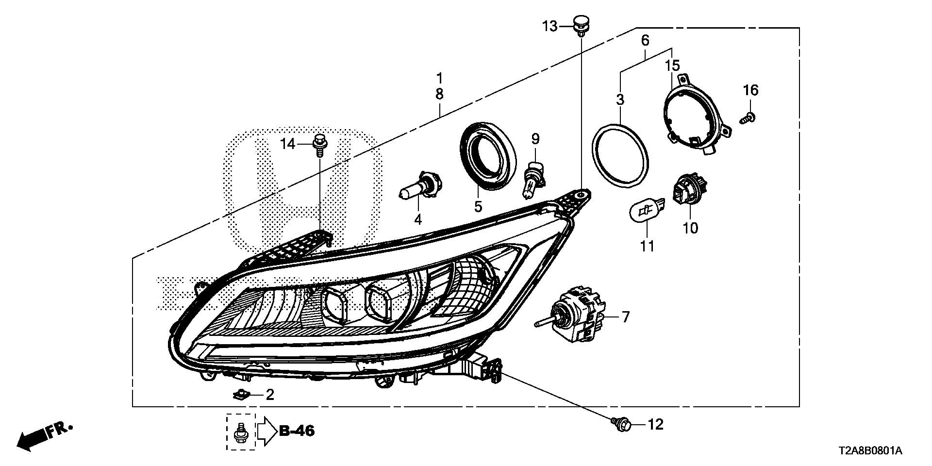 Honda 33115-TA0-A01 - Bec, proiector ceata aaoparts.ro