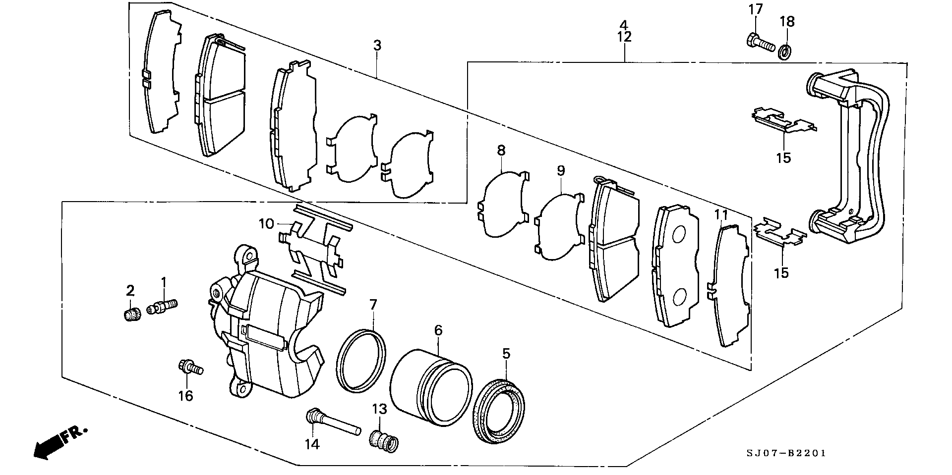 Honda 45022-SD4-A10 - Set placute frana,frana disc aaoparts.ro