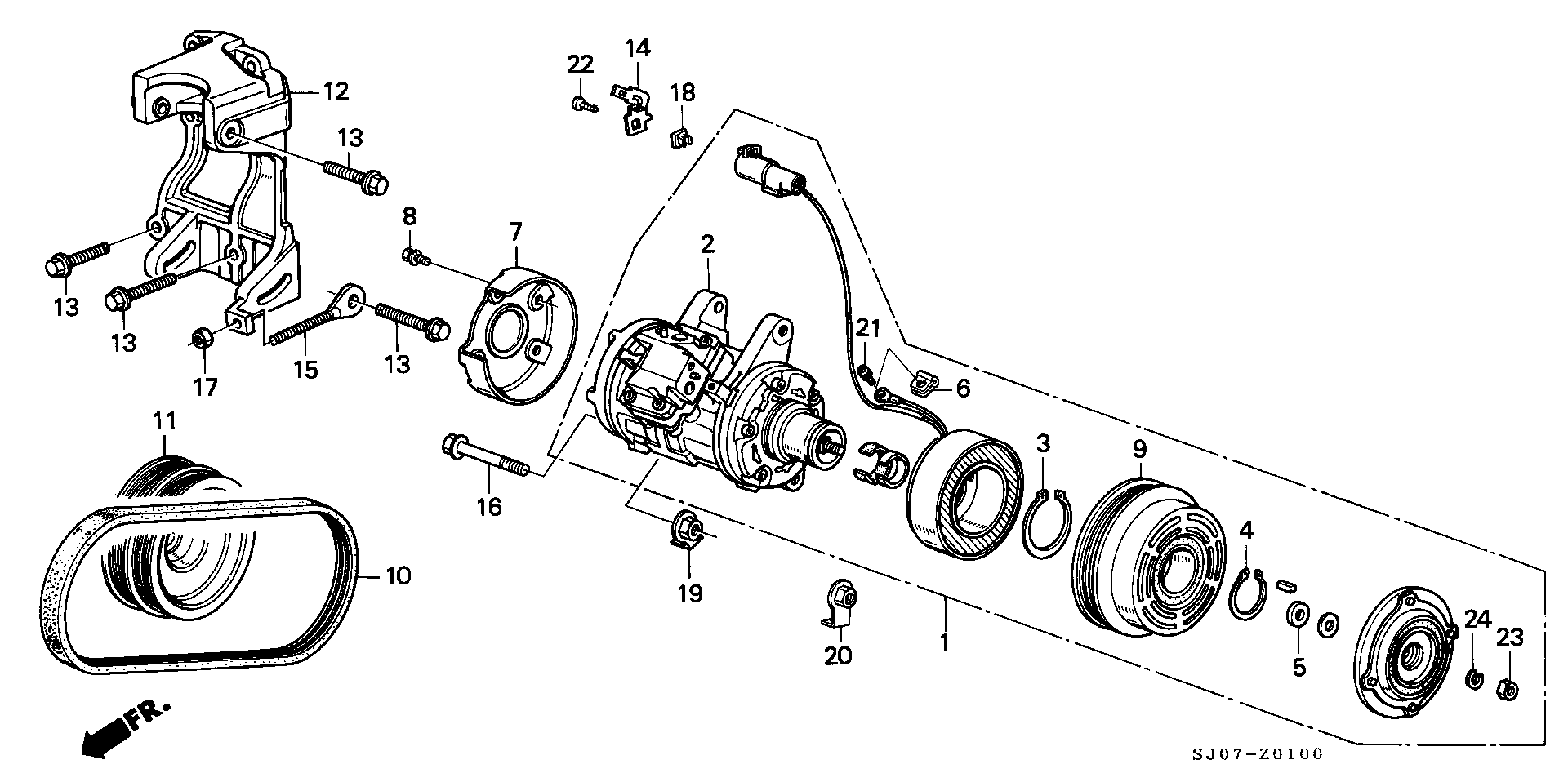 Honda 38920-PH1-003 - Curea transmisie cu caneluri aaoparts.ro