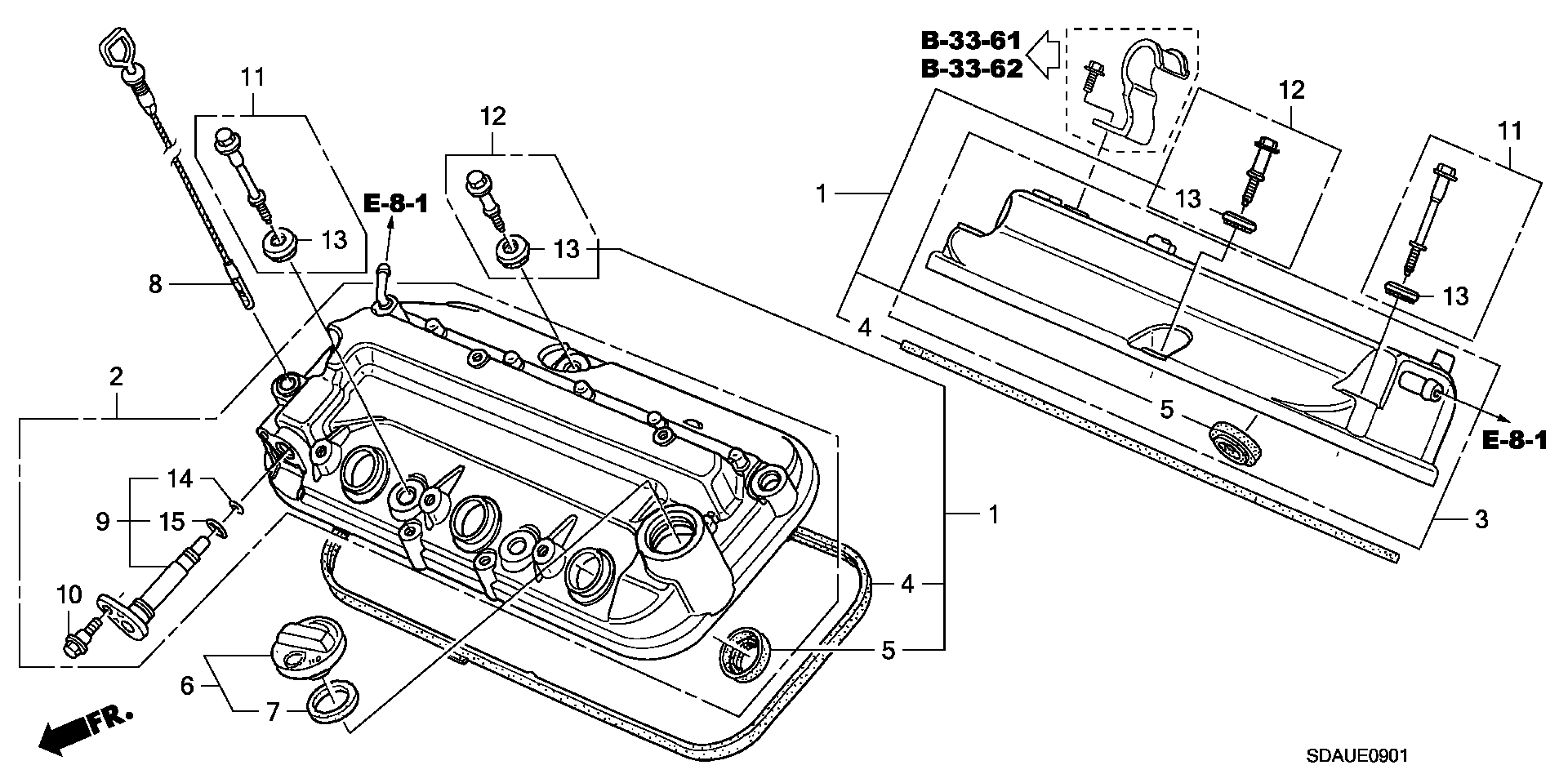 Honda 12341-RCA-A00 - Garnitura, capac supape aaoparts.ro