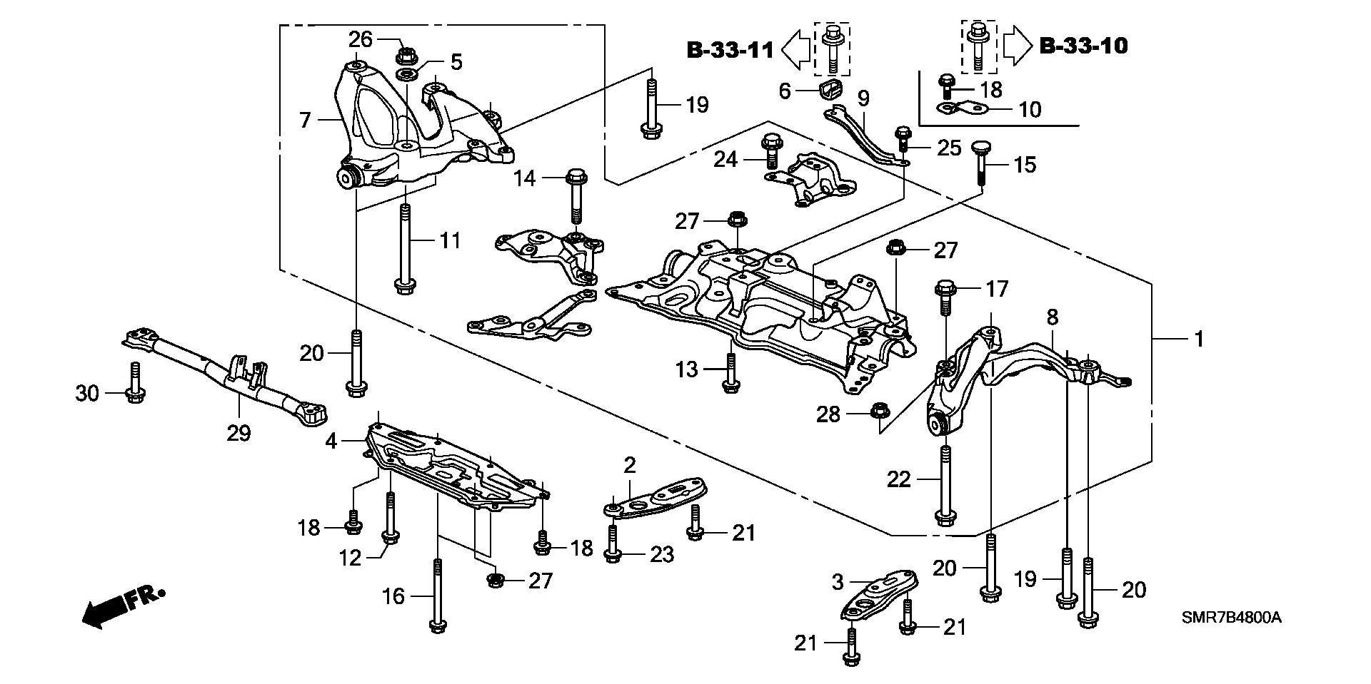 Honda 50285SMTE00 - MEMBER ASSY., L. SIDE aaoparts.ro