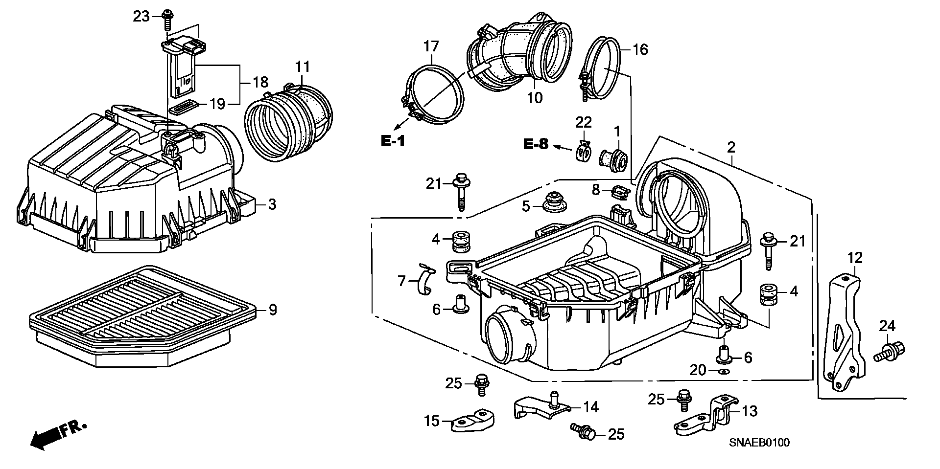 Honda 17220-RNA-A00 - Filtru aer aaoparts.ro