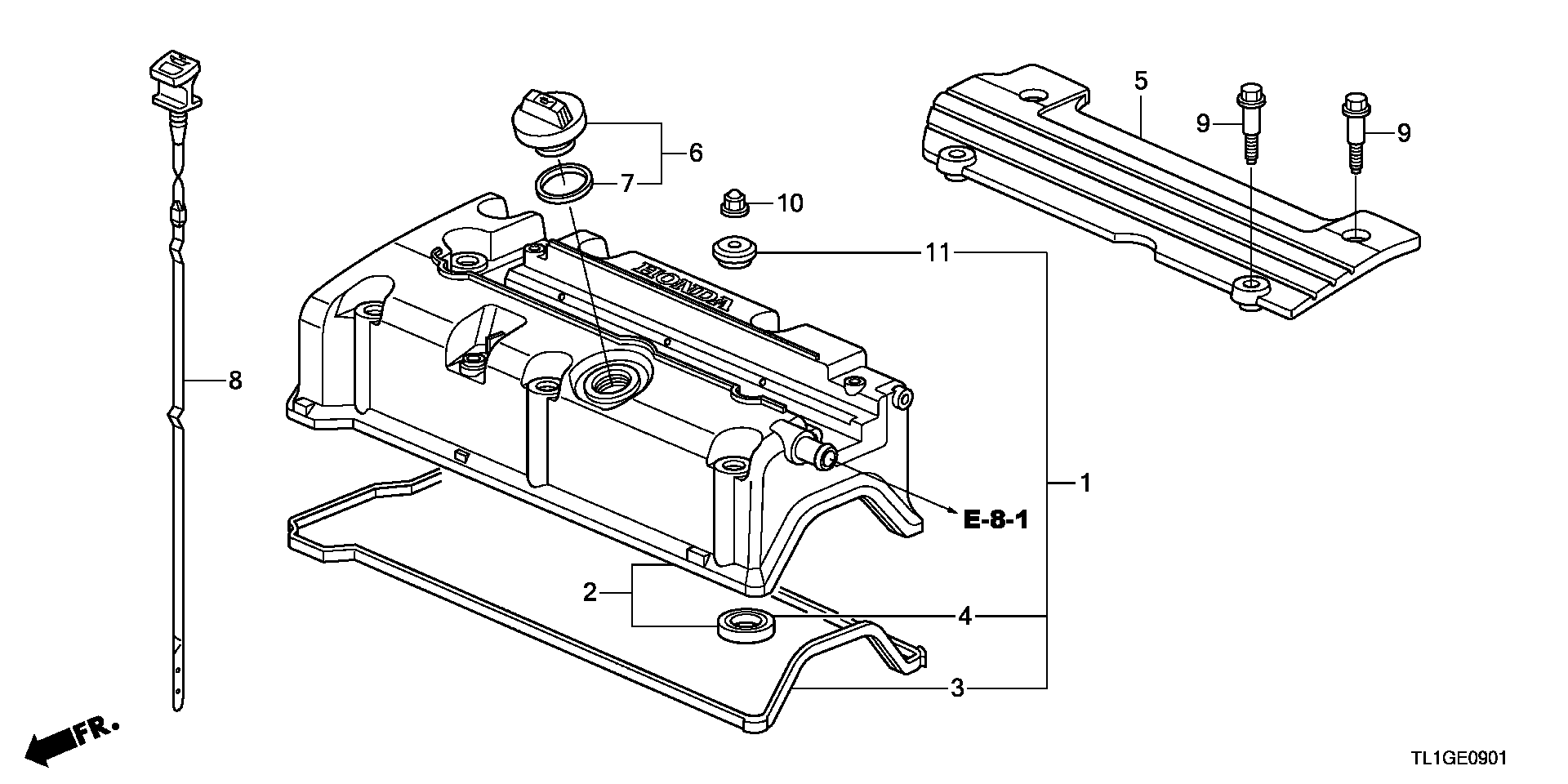 Honda 12341R40A00 - Set garnituri, Capac supape aaoparts.ro