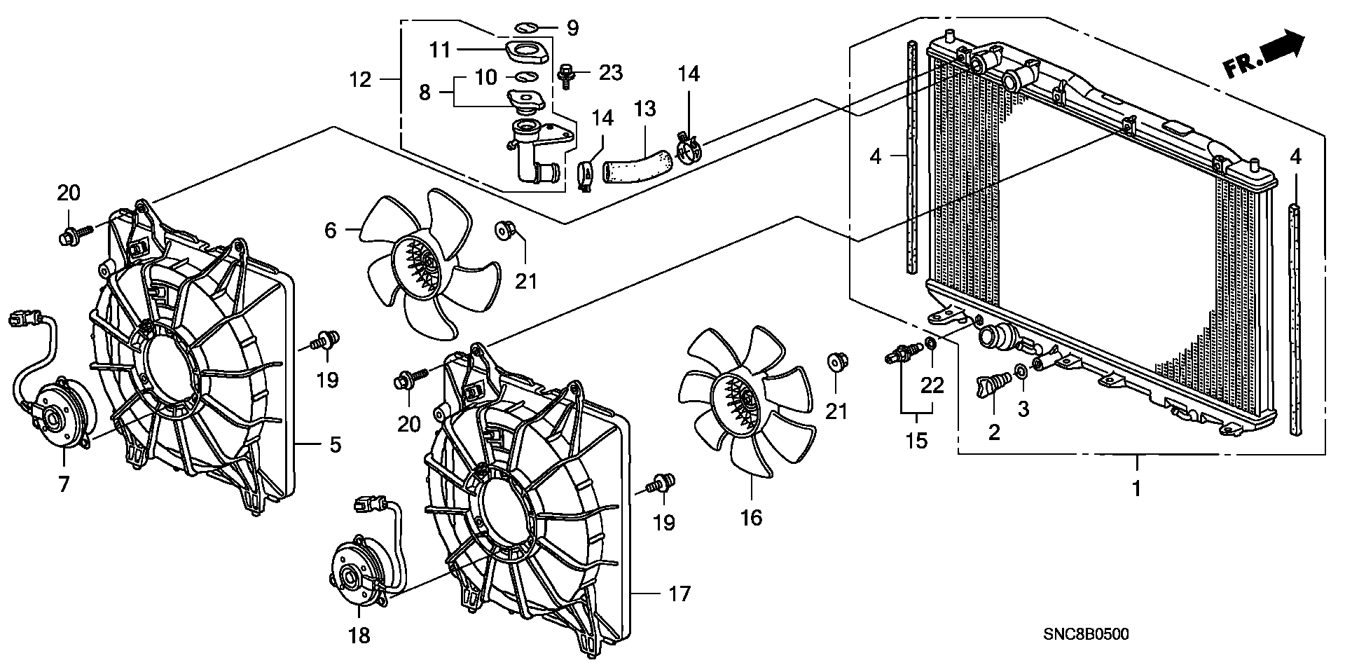 Honda 19045-RAA-003 - Buson,radiator aaoparts.ro