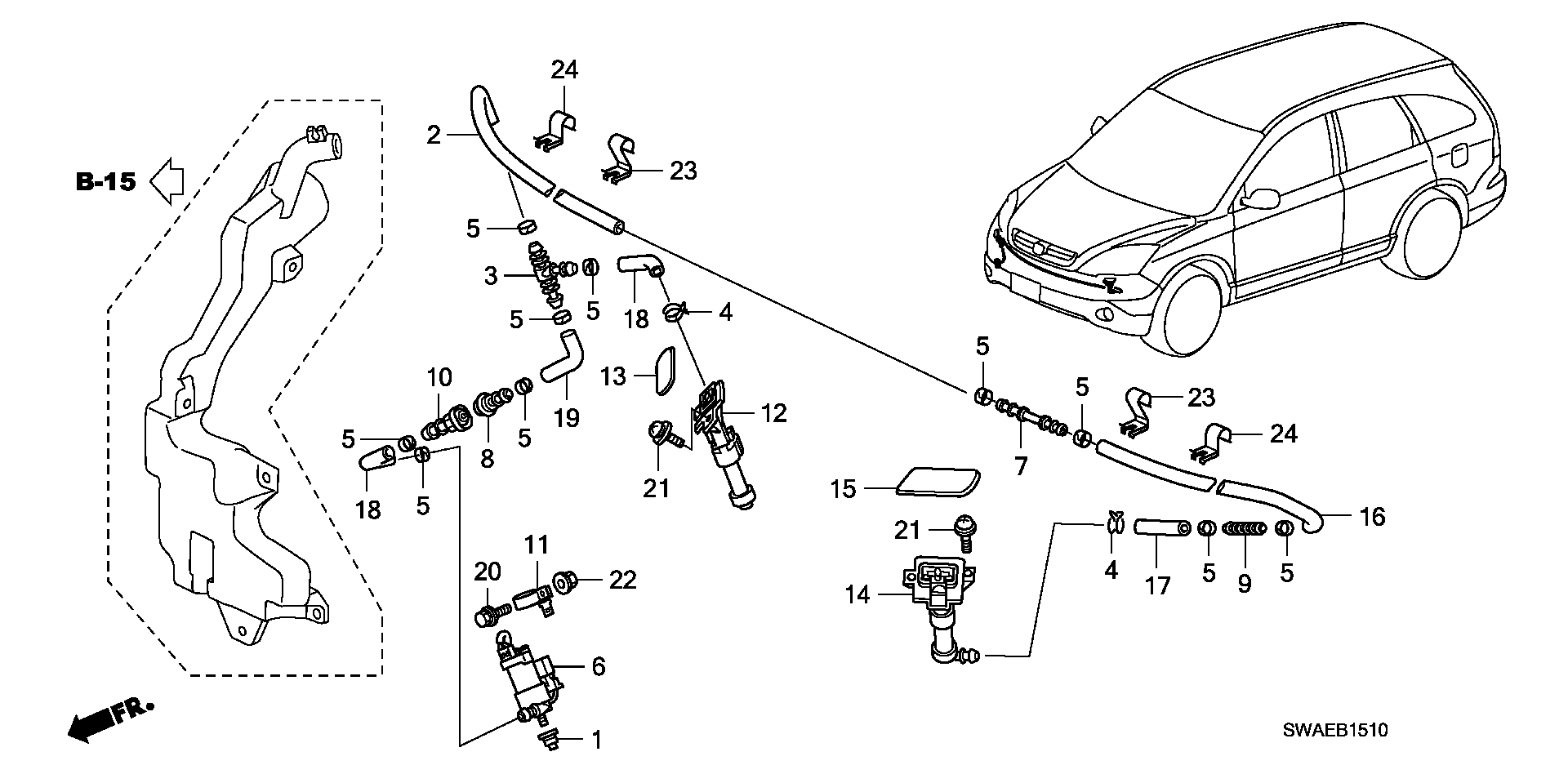 Honda 76885SWAS01 - Set reparatie, corp ax aaoparts.ro