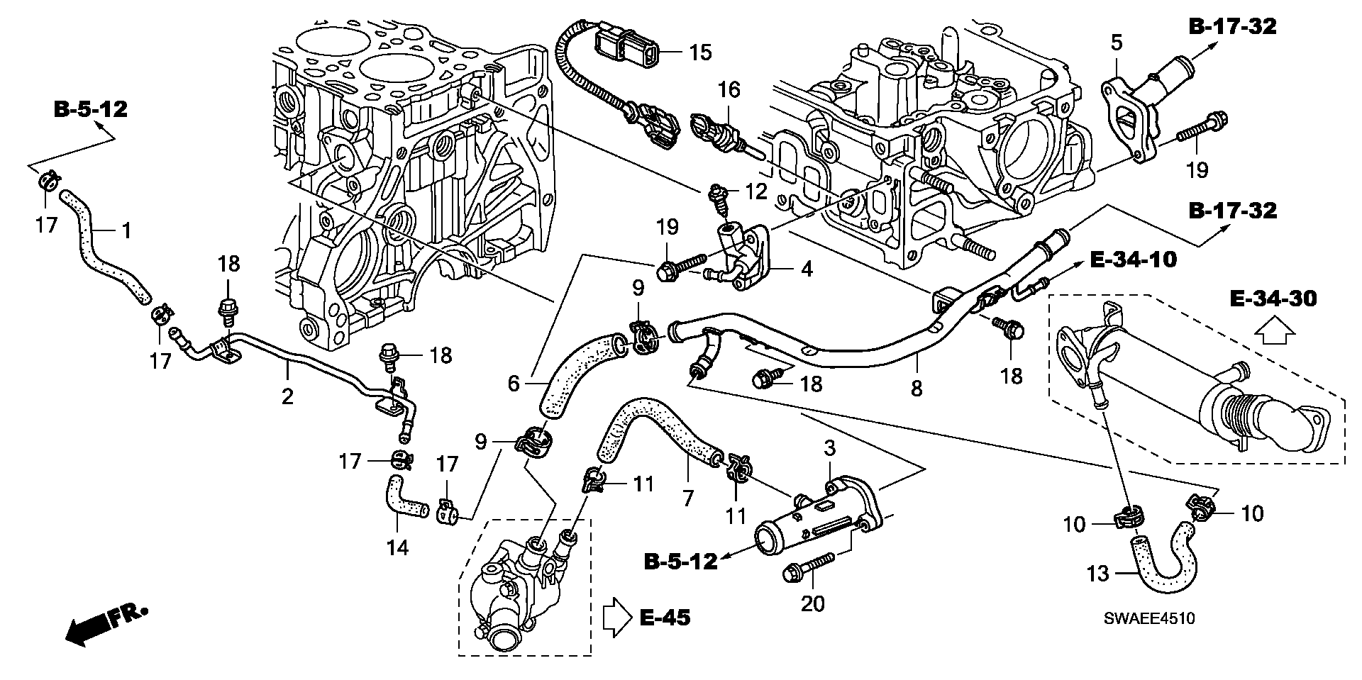 Honda 37 870-RBD-E01 - Senzor,temperatura lichid de racire aaoparts.ro