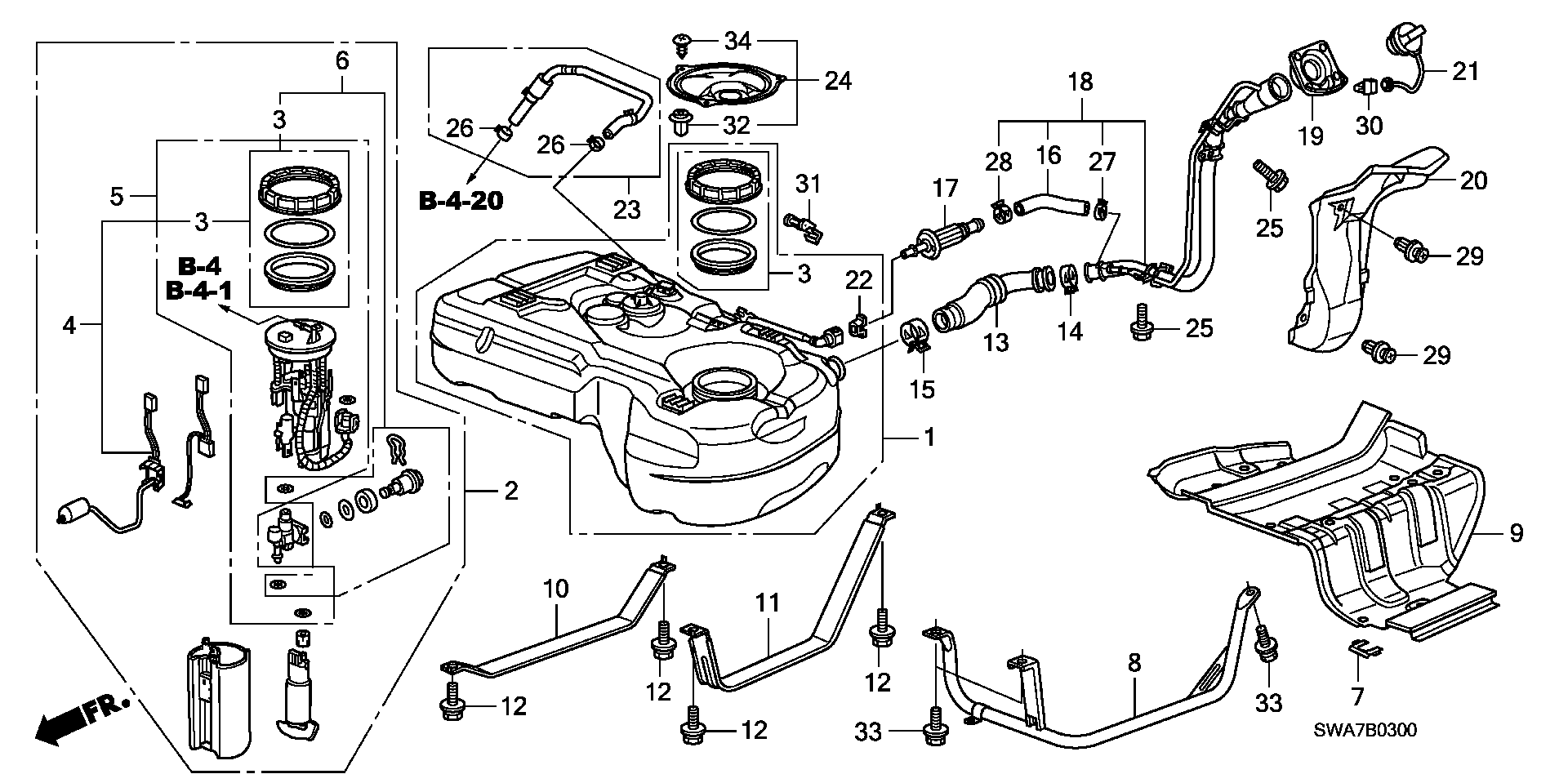 Honda 17048SWWE00 - Filtru combustibil aaoparts.ro