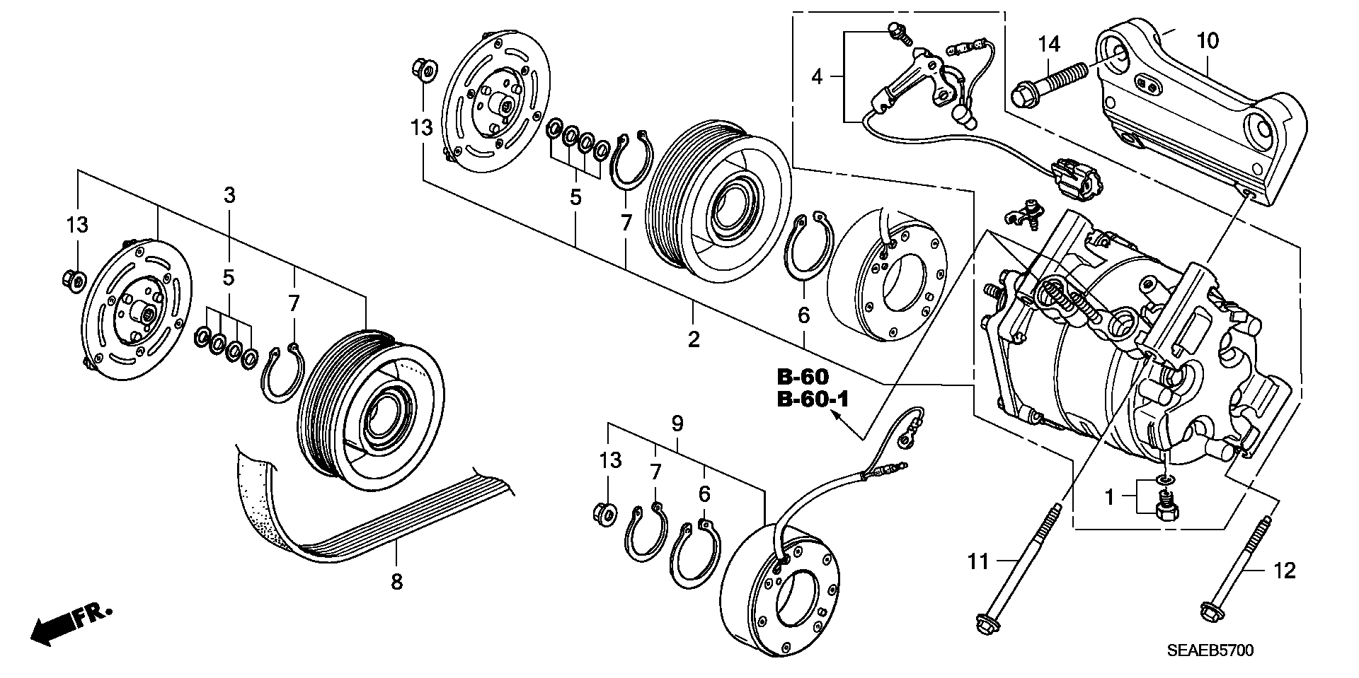 Honda 38810-RBA-006 - Compresor, climatizare aaoparts.ro