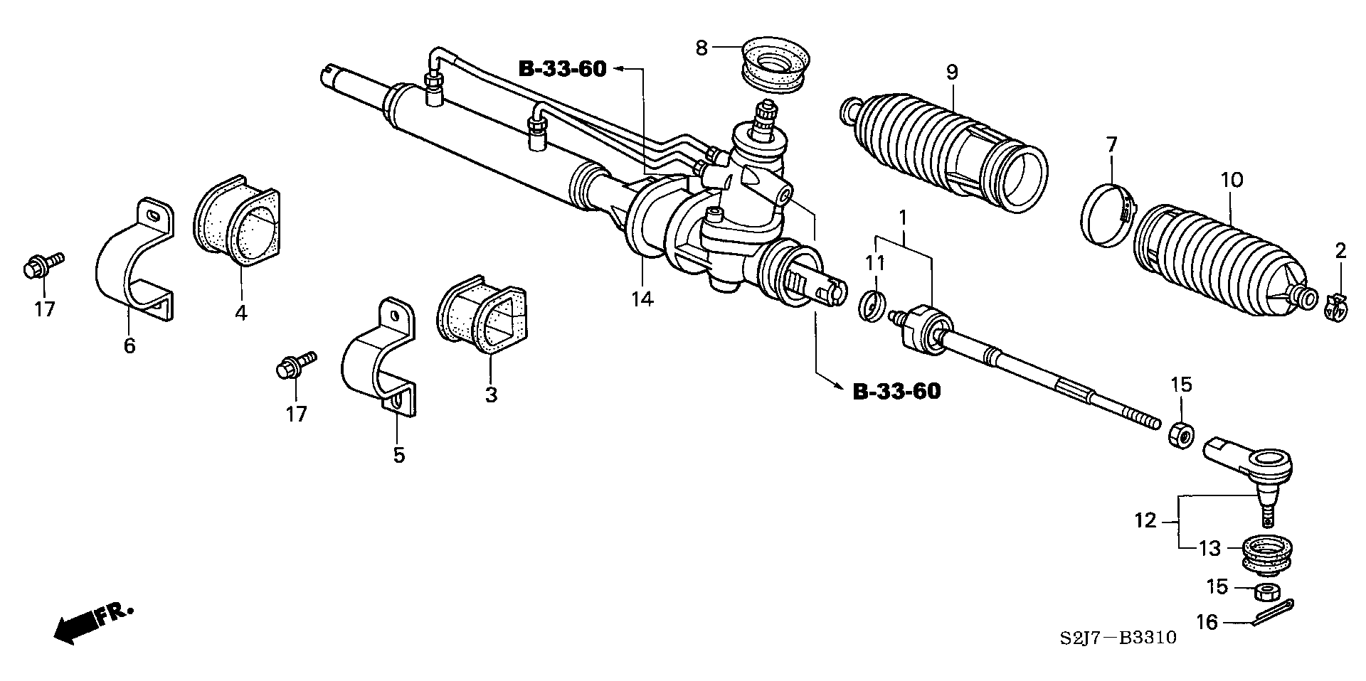 Honda 53534S2HJ01 - Ansamblu burduf, directie aaoparts.ro