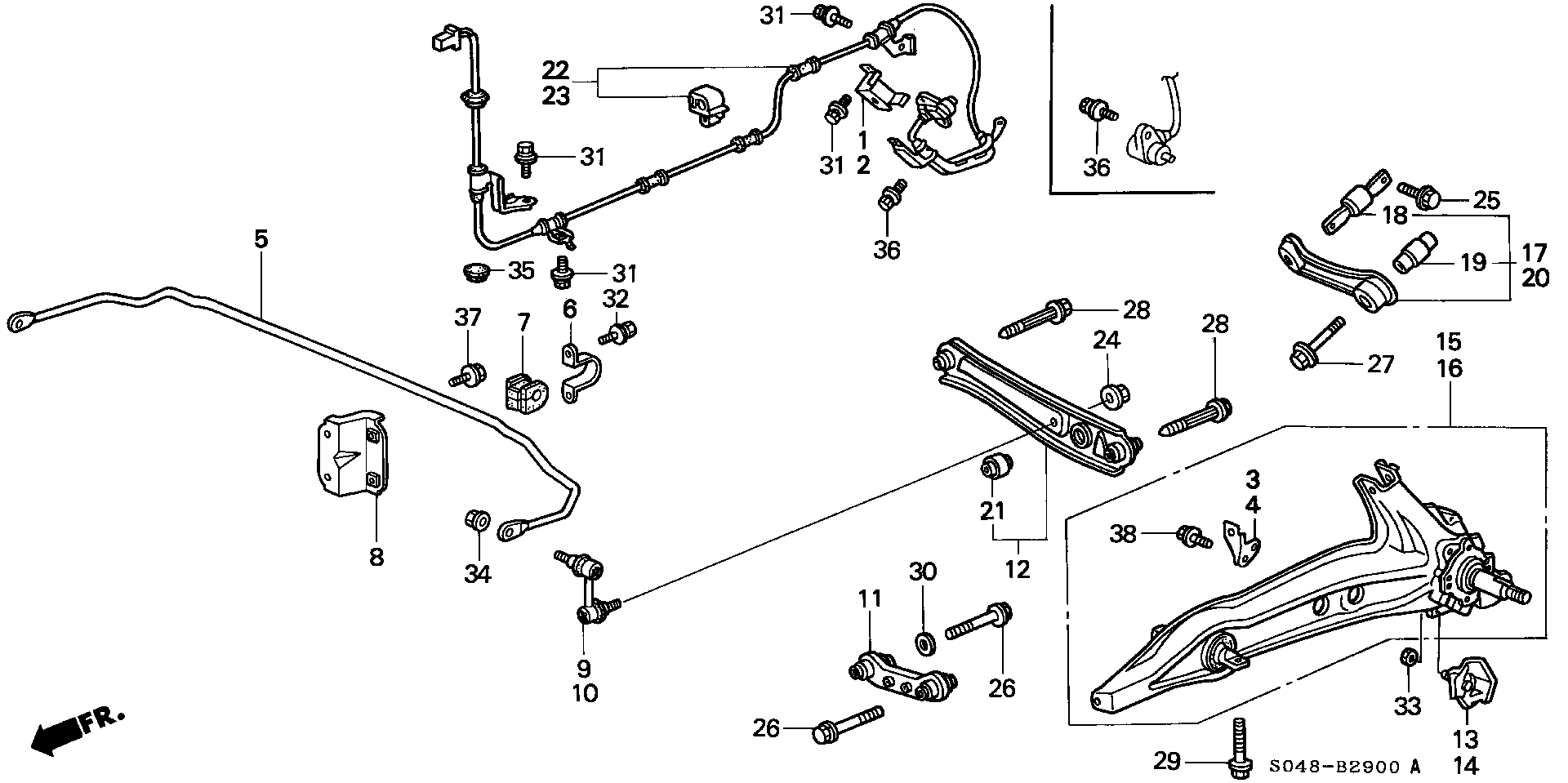 Honda 52371S04G71 - Brat, suspensie roata aaoparts.ro